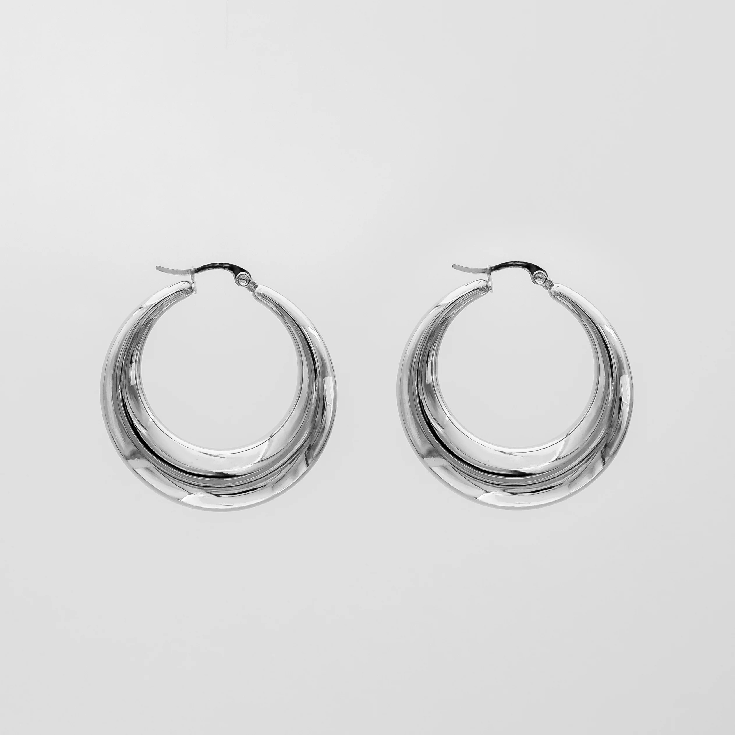 Lina Hoop Earrings | Silver - Image 5