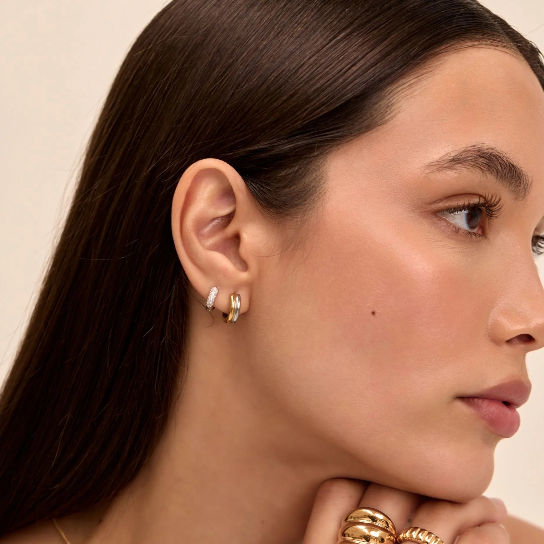 Lori CZ Huggie Earrings - Image 10