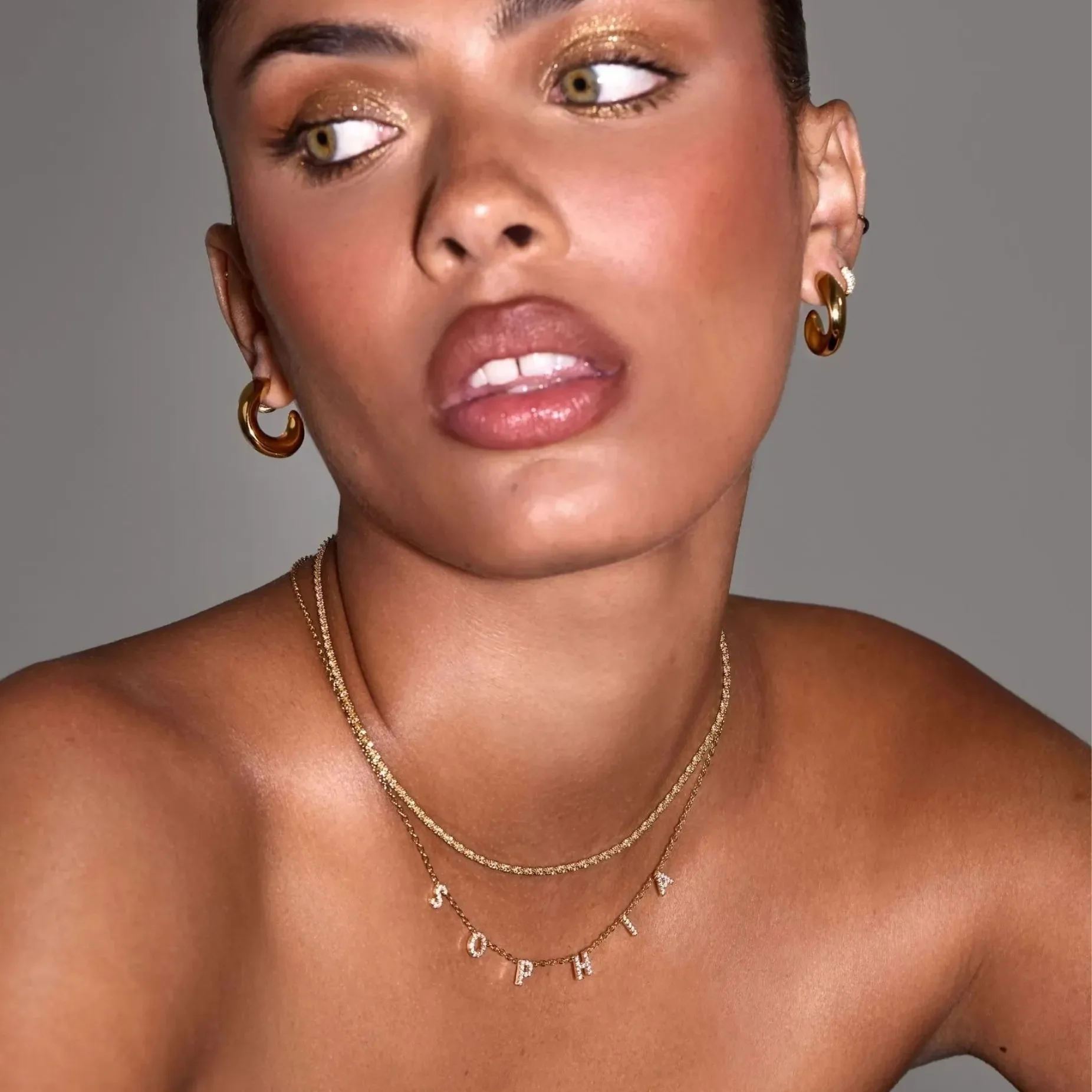 Maia Pavé Custom Name Necklace - Image 10