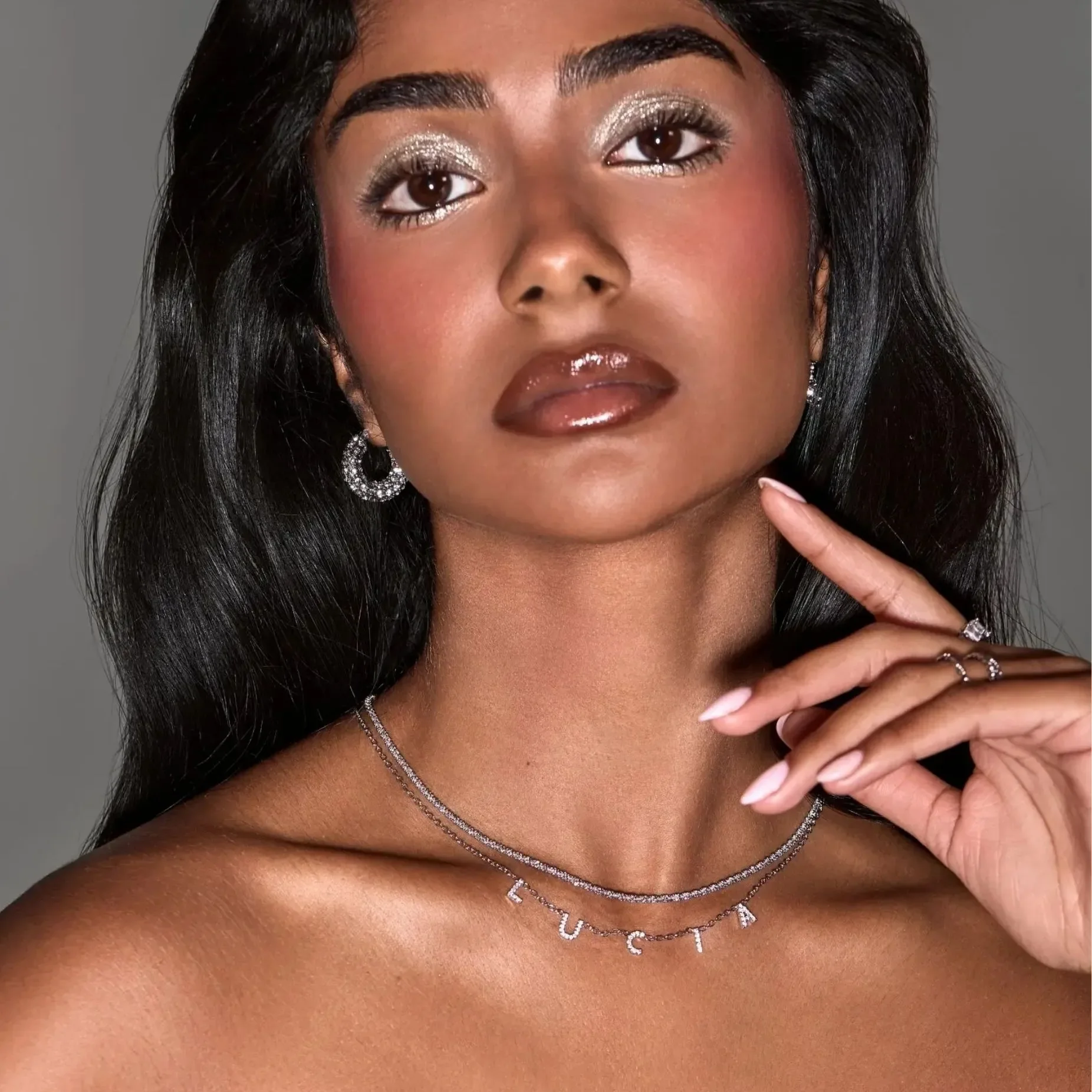 Maia Pavé Custom Name Necklace - Image 5