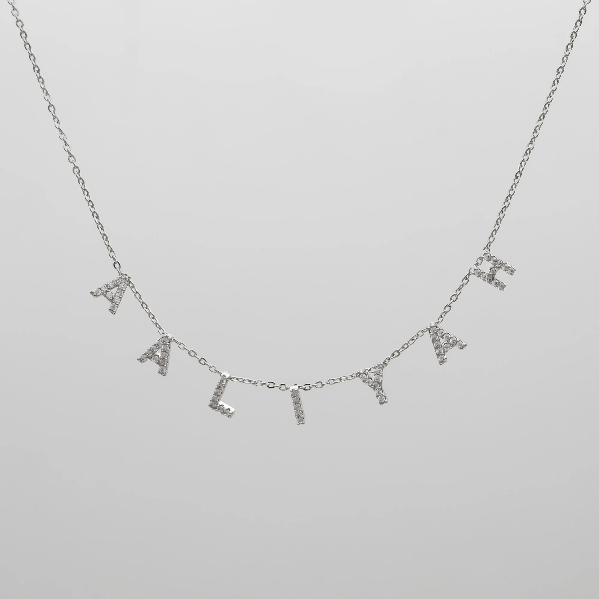 Maia Pavé Custom Name Necklace - Image 9