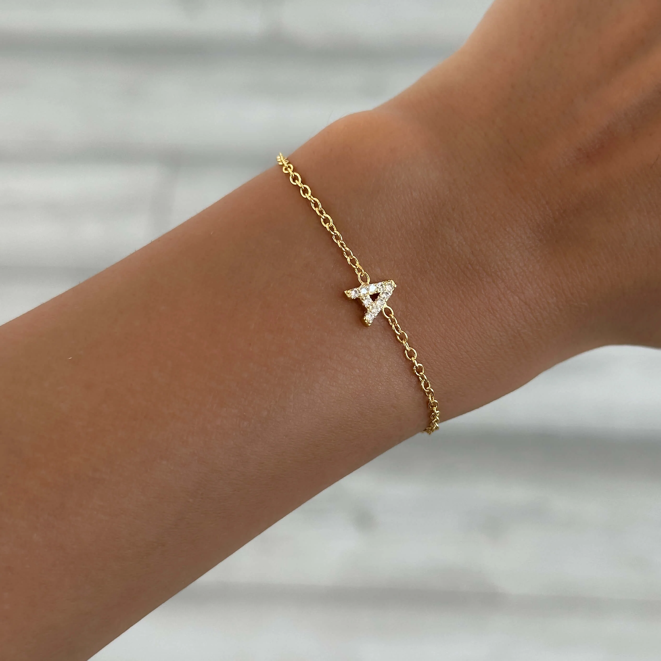 Maia Pave initial bracelet - Image 3