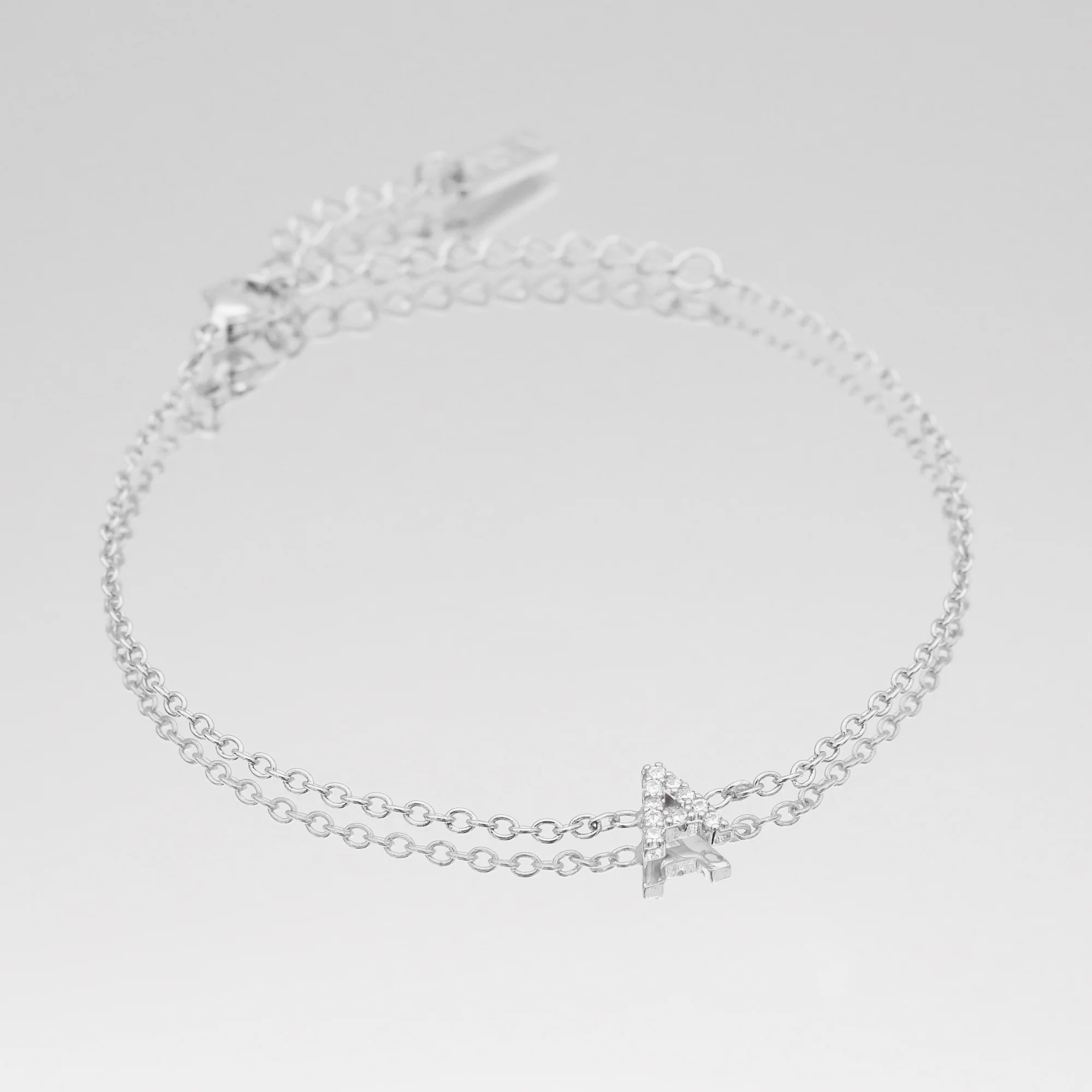 Maia Pave initial bracelet - Image 7