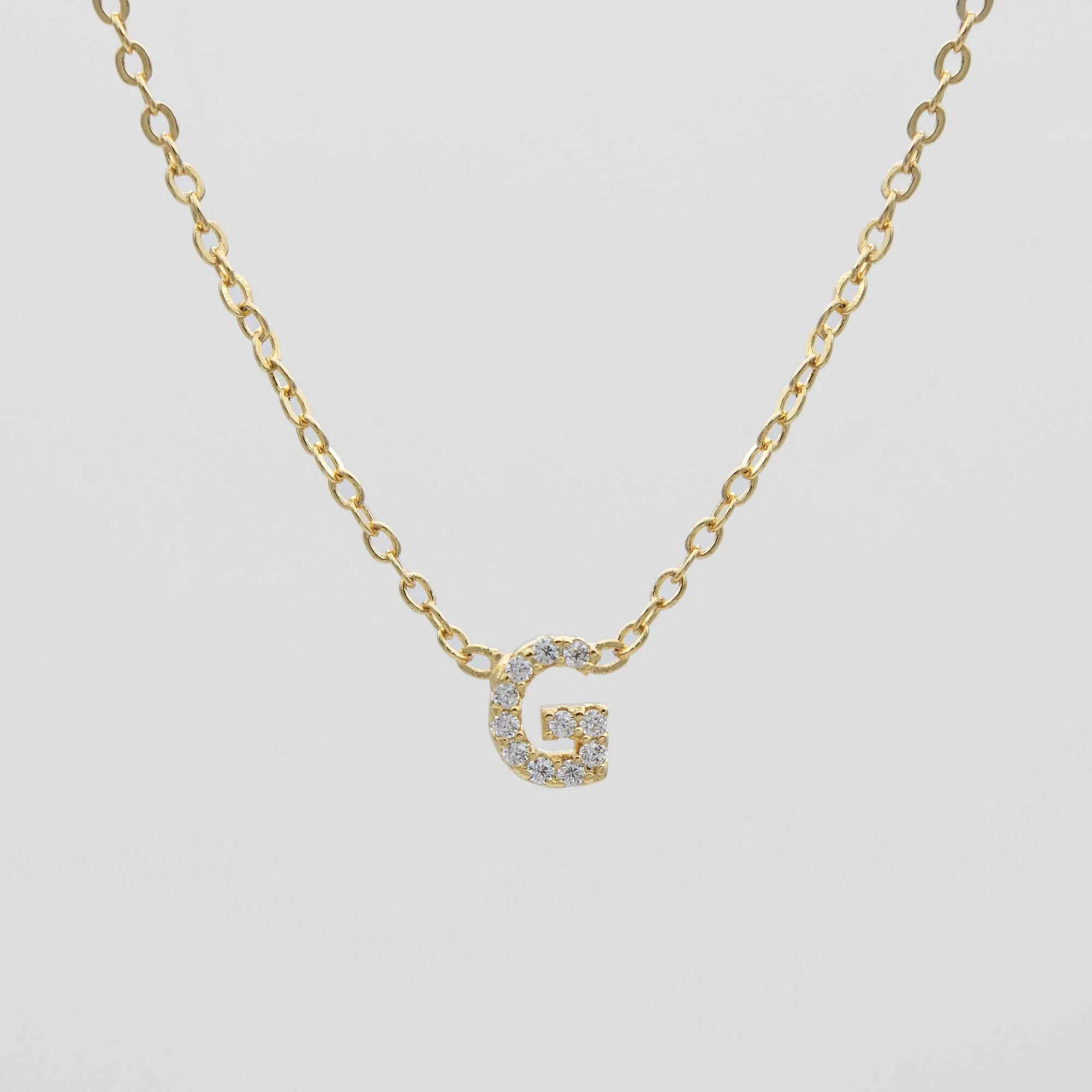 Maia Pave Initial Necklace - Image 10