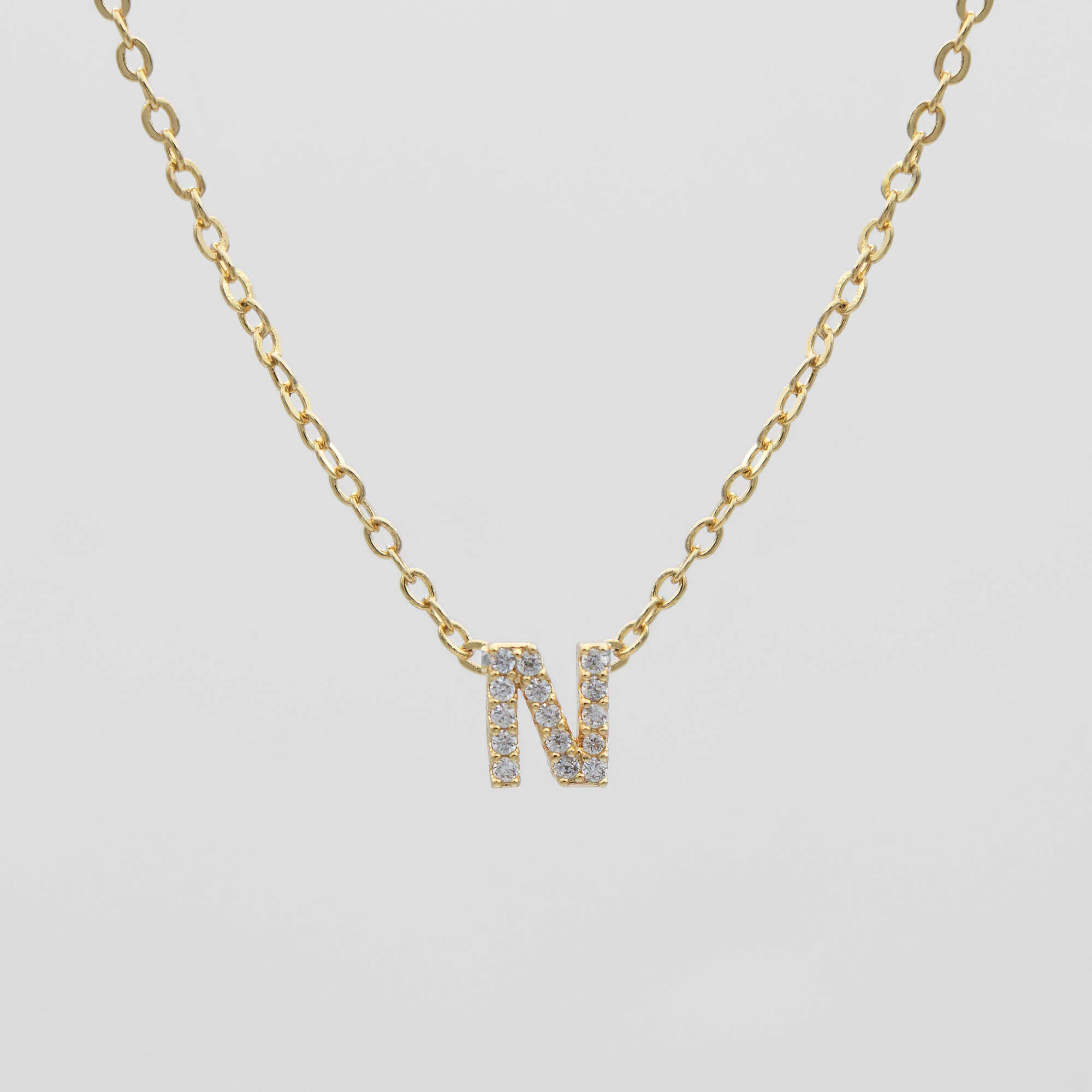 Maia Pave Initial Necklace - Image 17