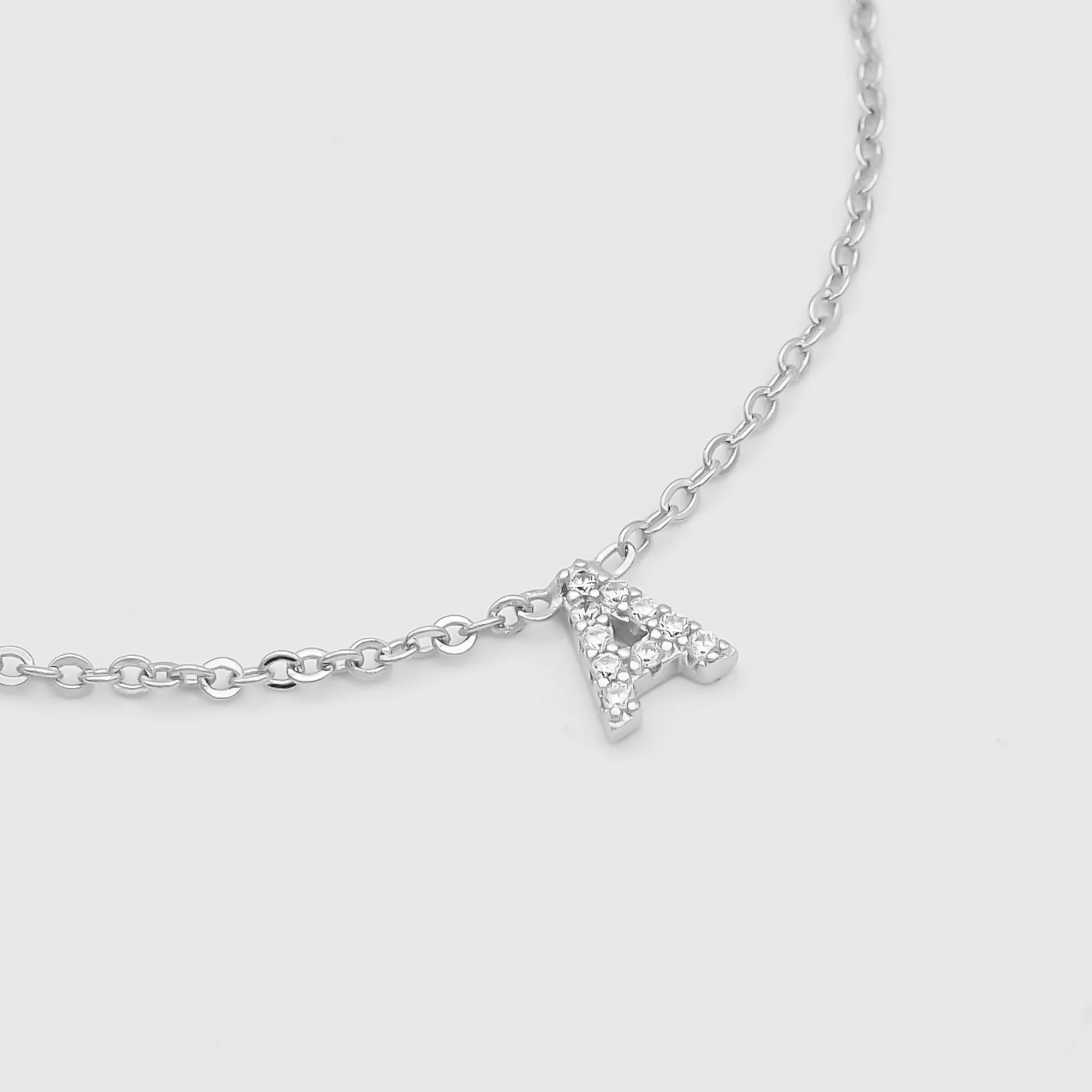 Maia Pave Initial Necklace - Image 4