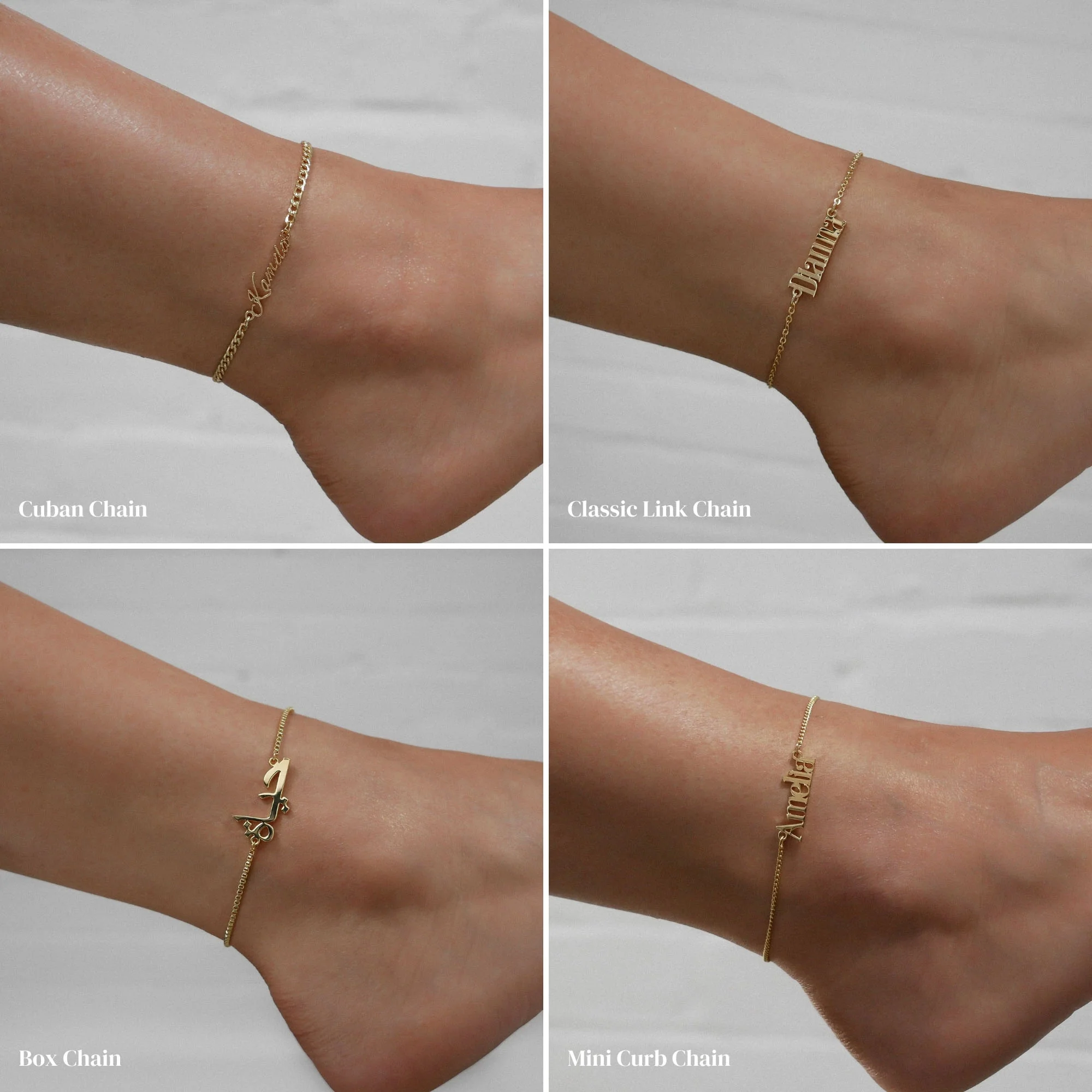 Manhattan Custom Name Anklet - Image 7