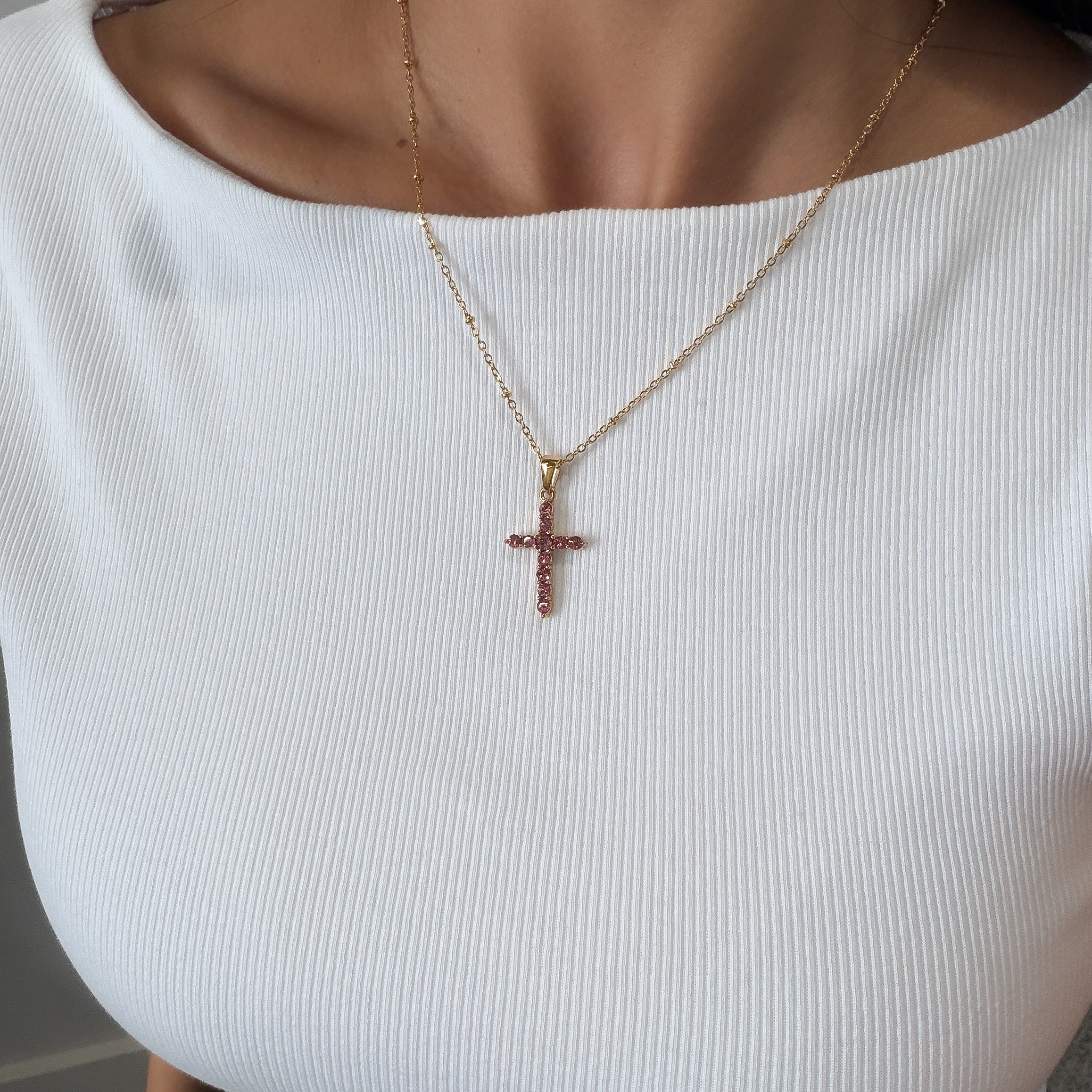 Mary Cross Necklace - Image 3