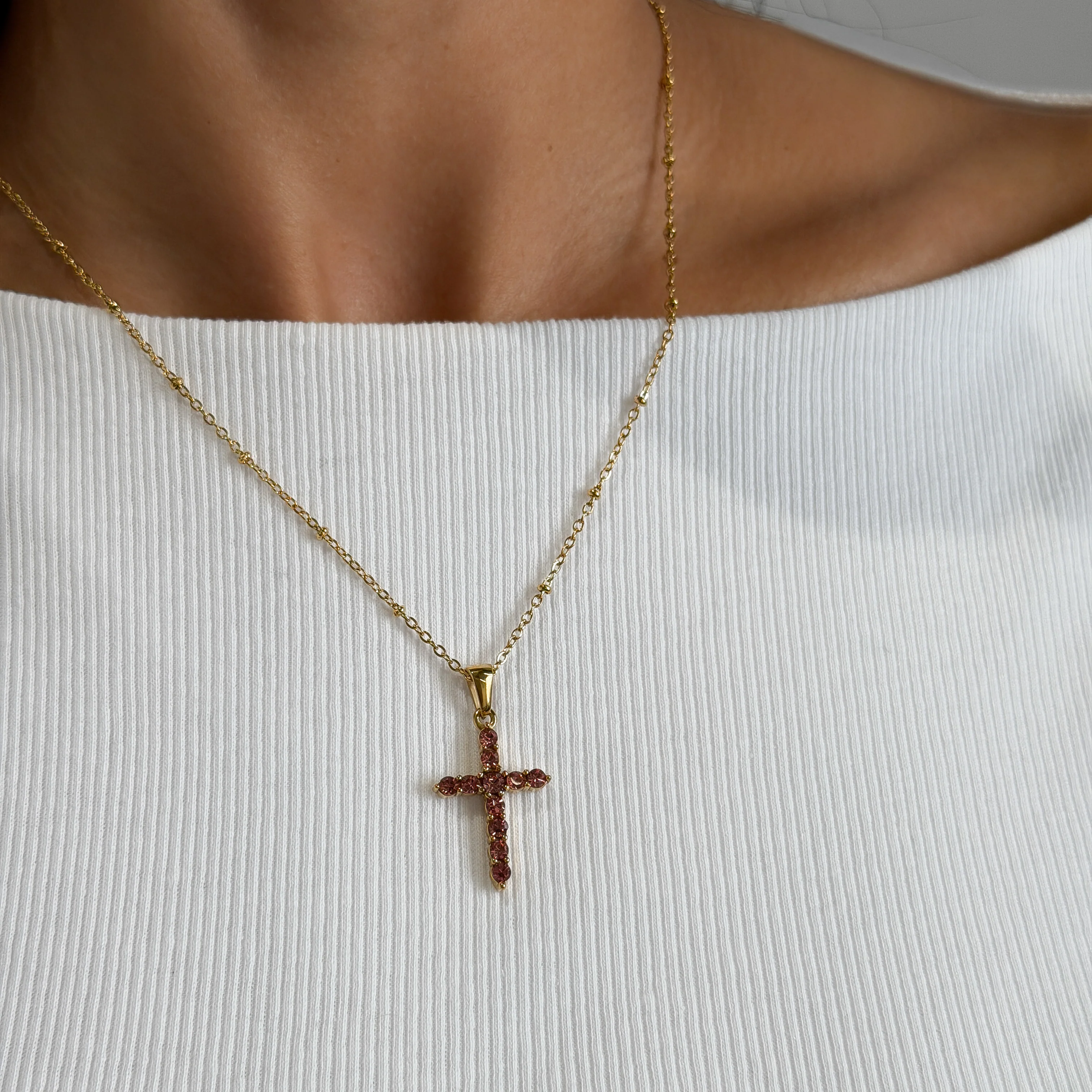 Mary Cross Necklace - Image 4