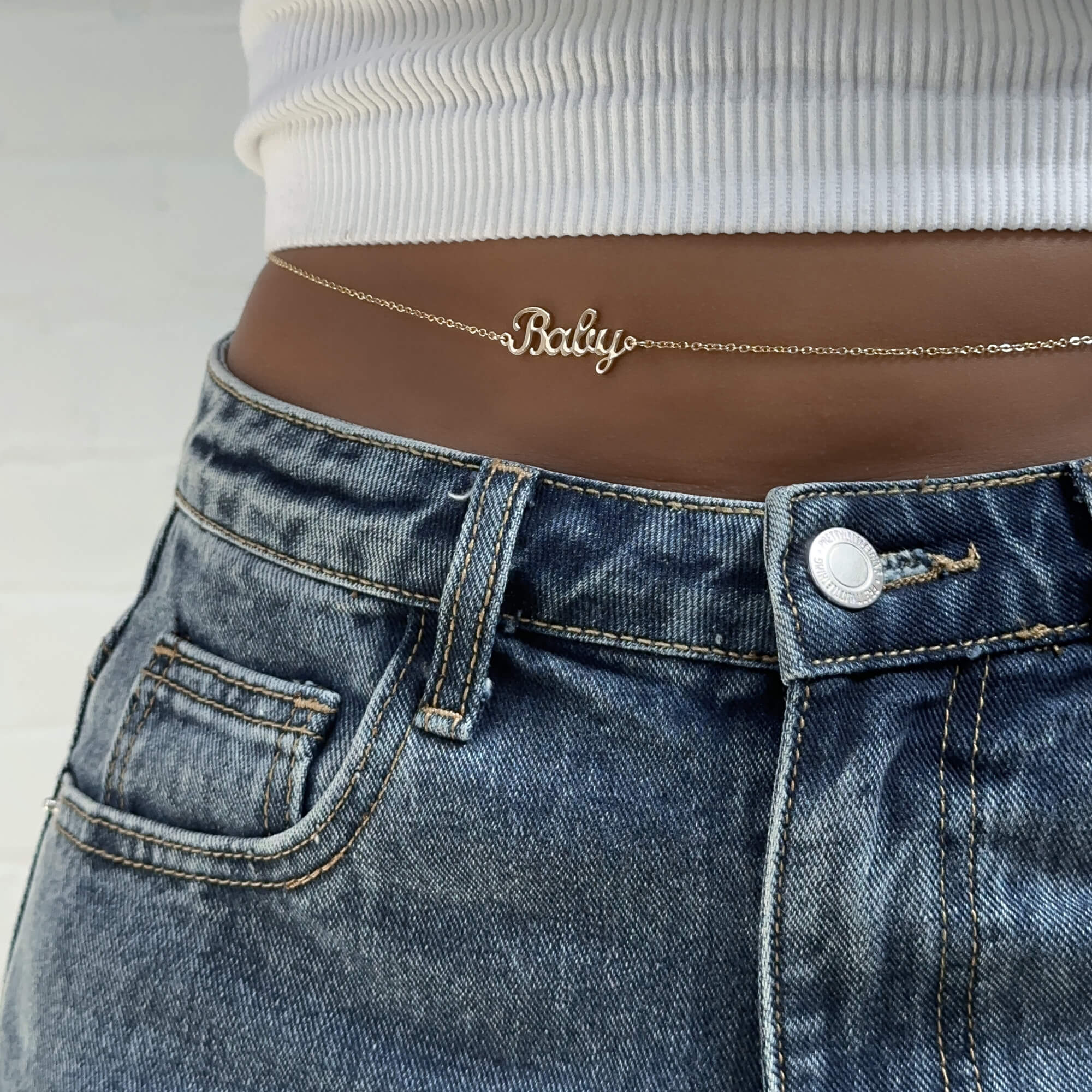 Miami Custom Name Belly Chain - Image 10