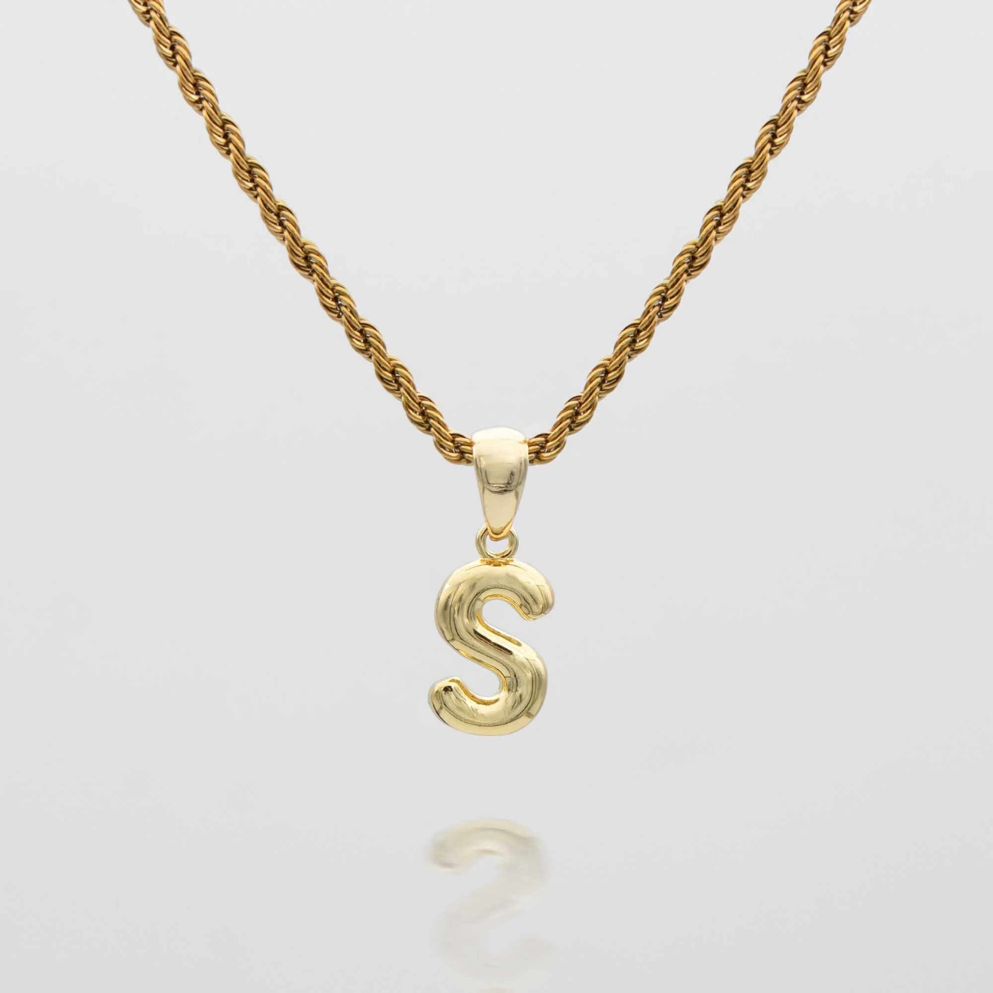 Mini Bubble Initial Necklace - Image 40