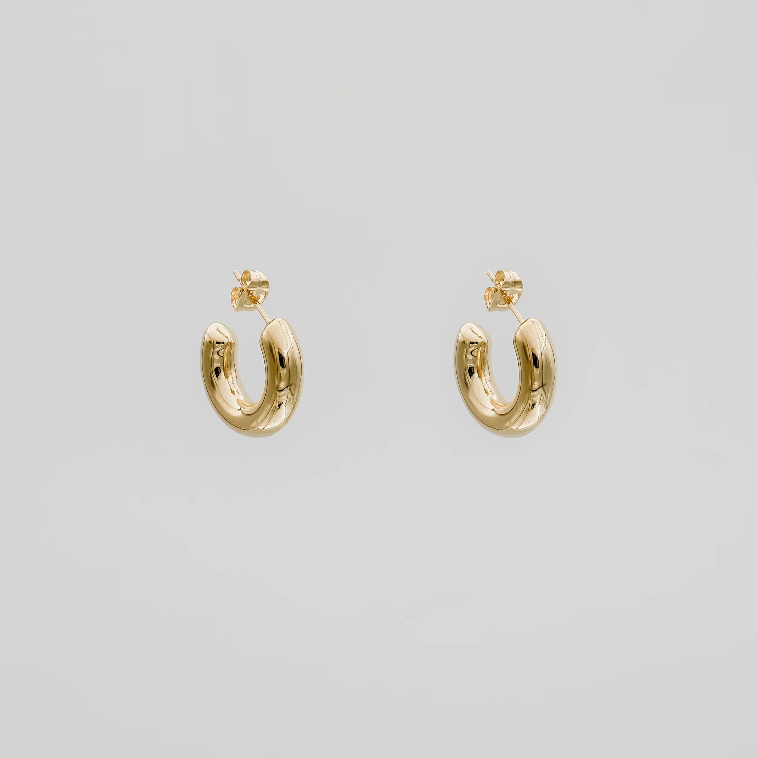 Gold Mini Chunky Hoops - Image 2