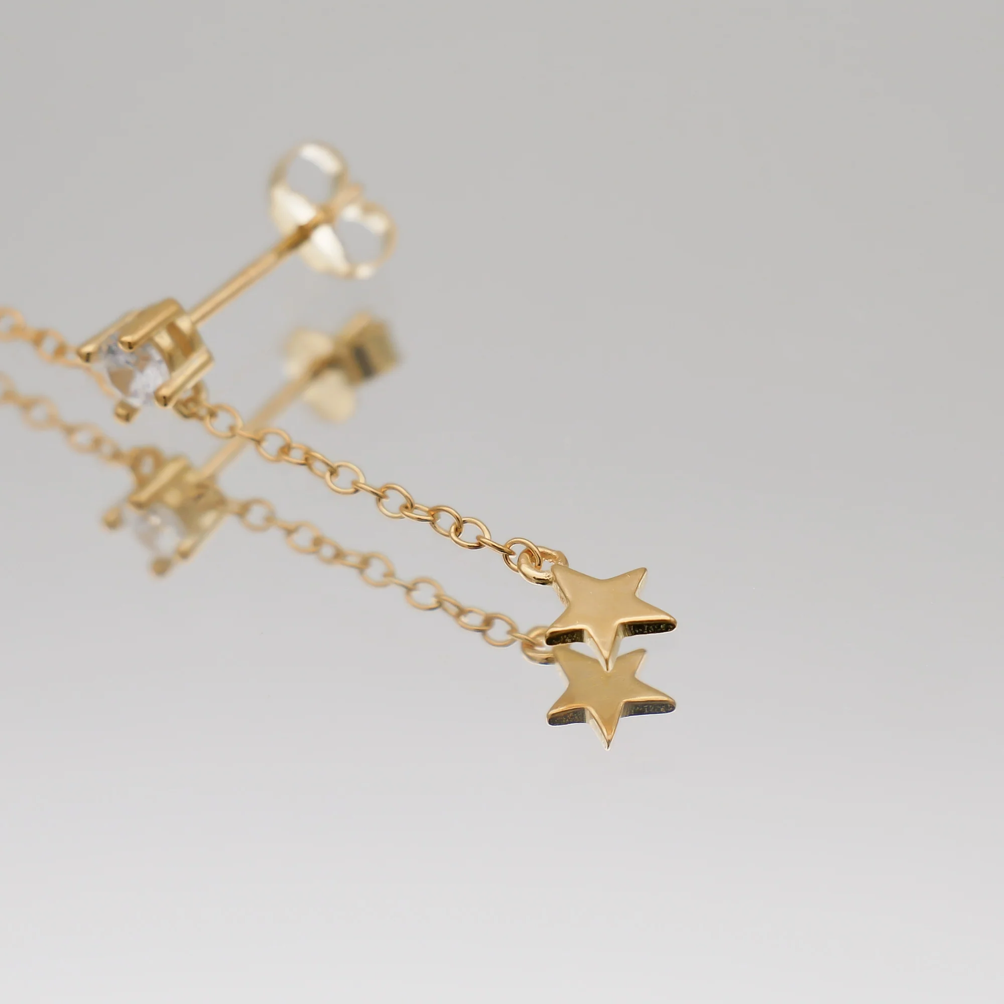 Moon & Star Drop Earring - Image 2