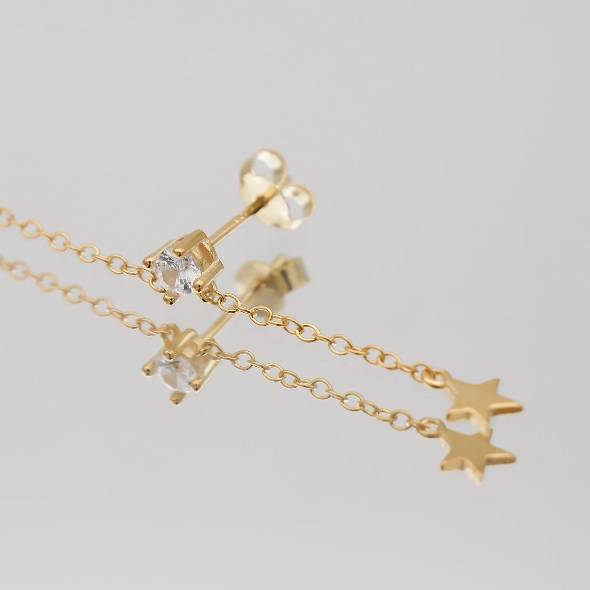 Moon & Star Drop Earring - Image 3