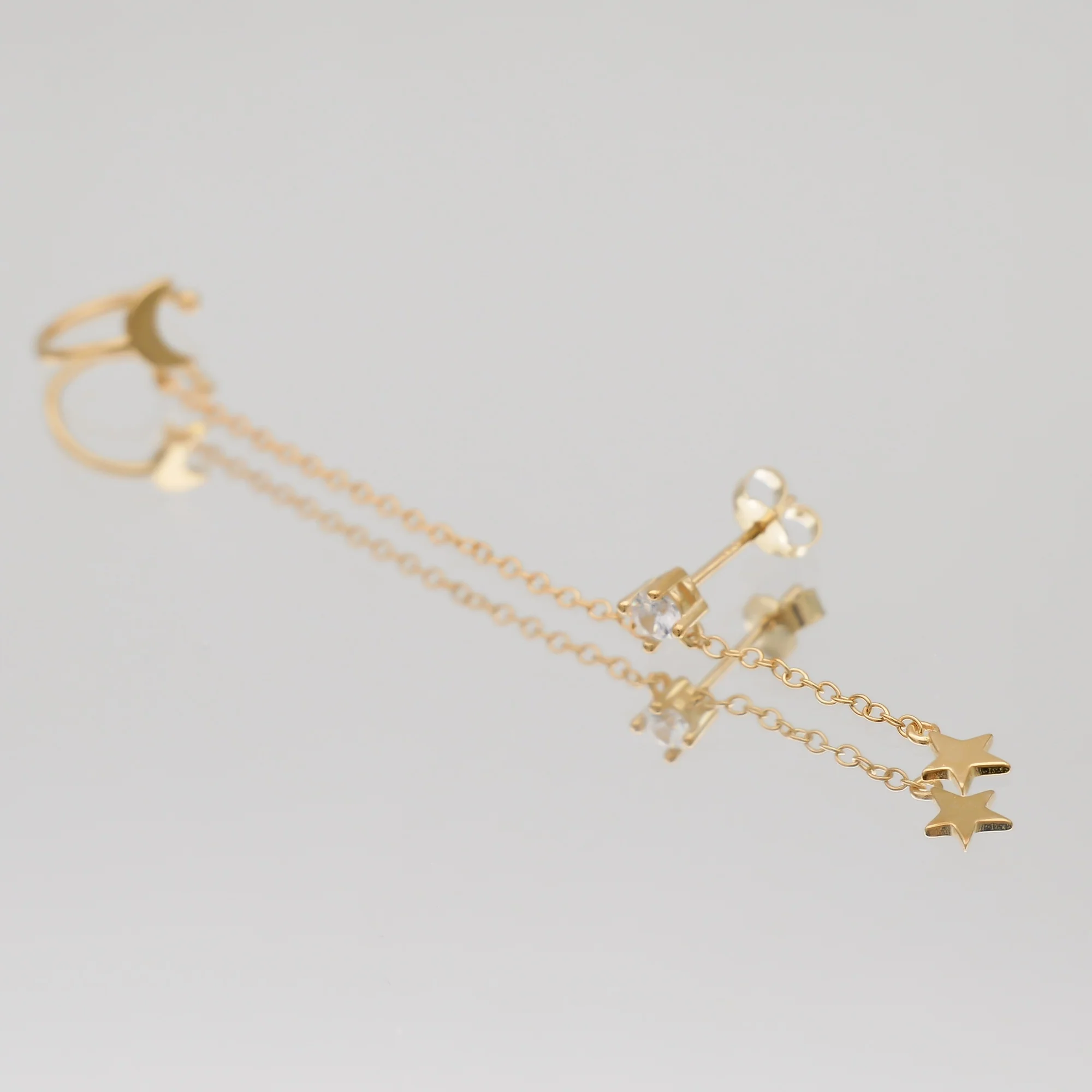 Moon & Star Drop Earring - Image 5