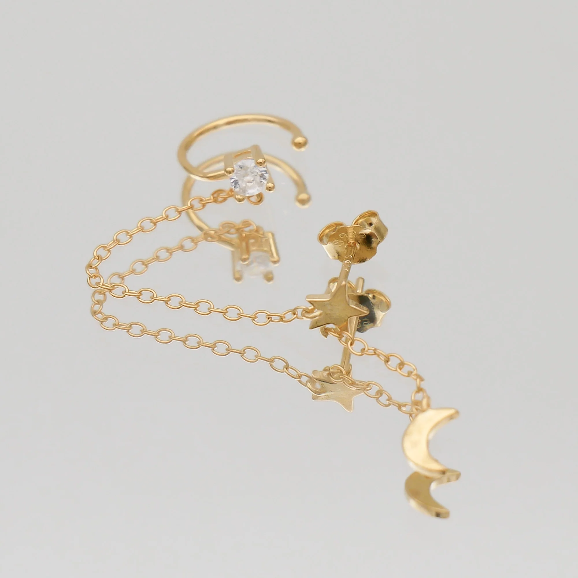 Moon & Star Drop Earring - Image 8