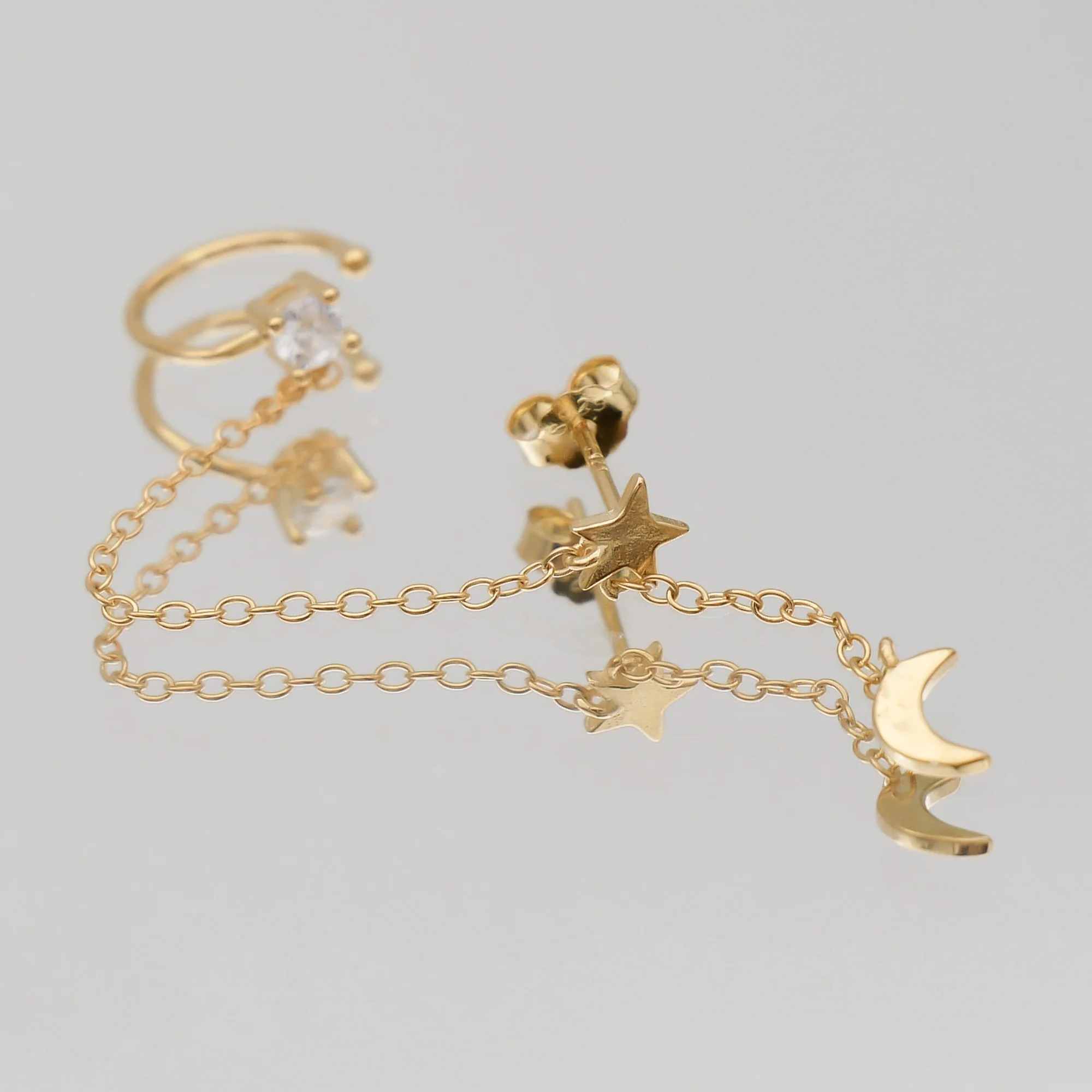 Moon & Star Drop Earring - Image 9