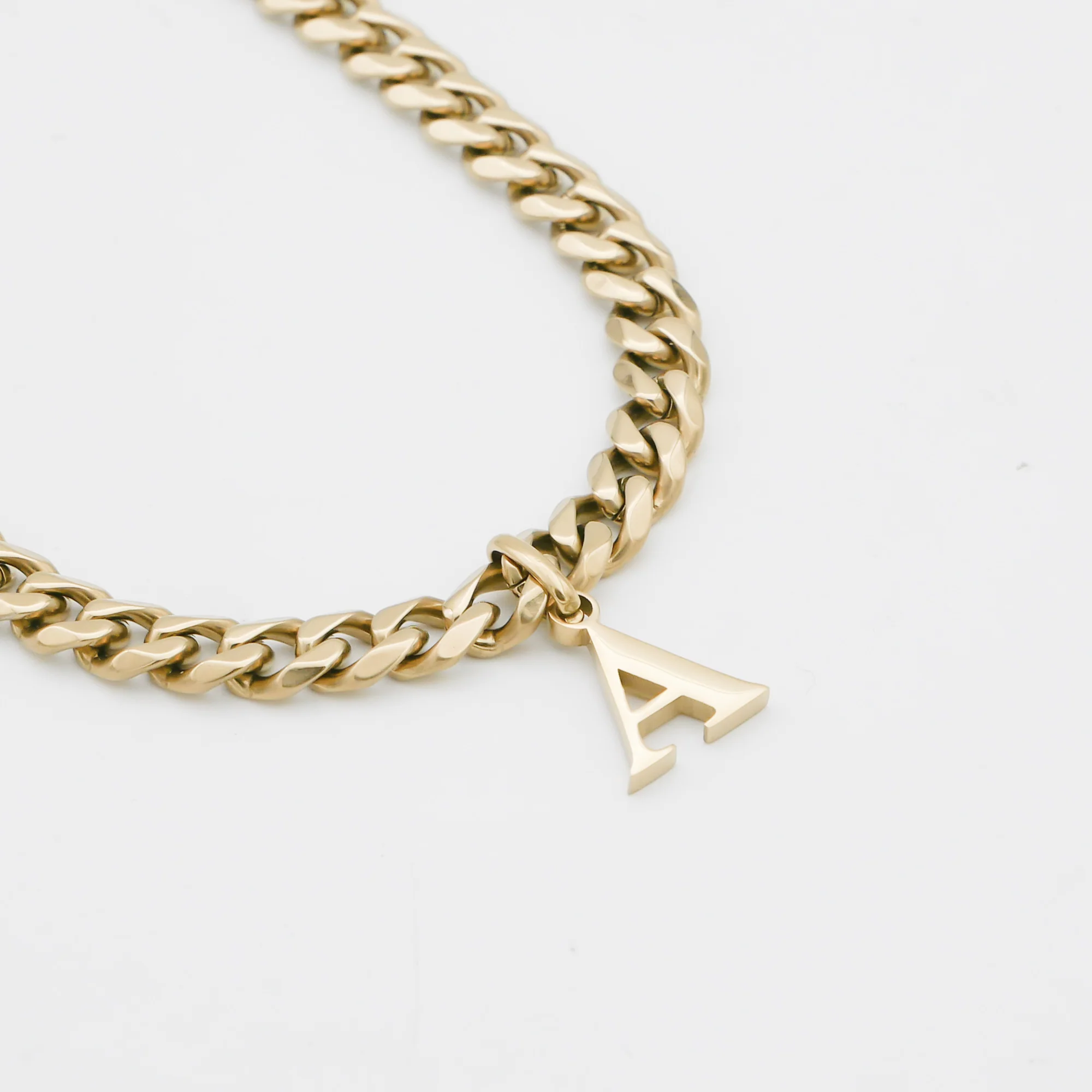 Mya Initial necklace | Thick Cuban - Image 9