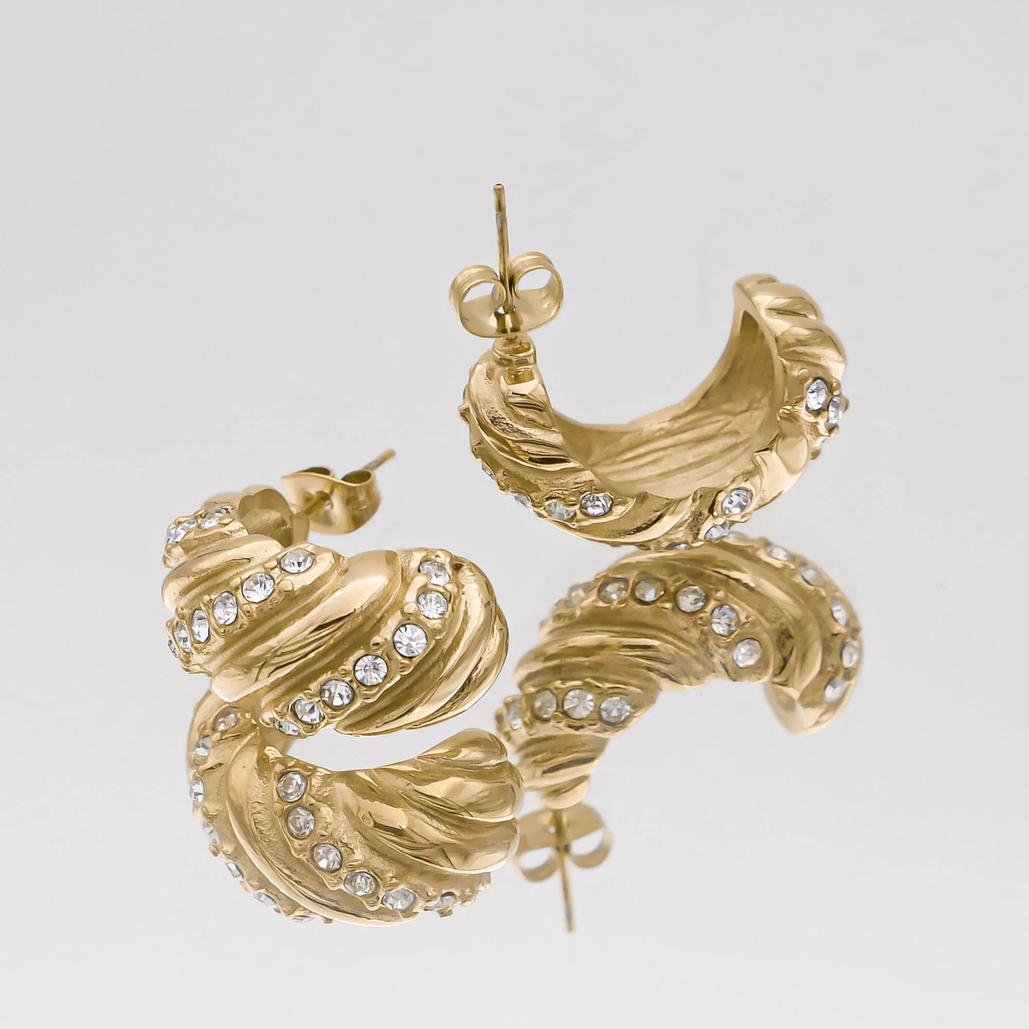Nia Dome Earrings - Image 2
