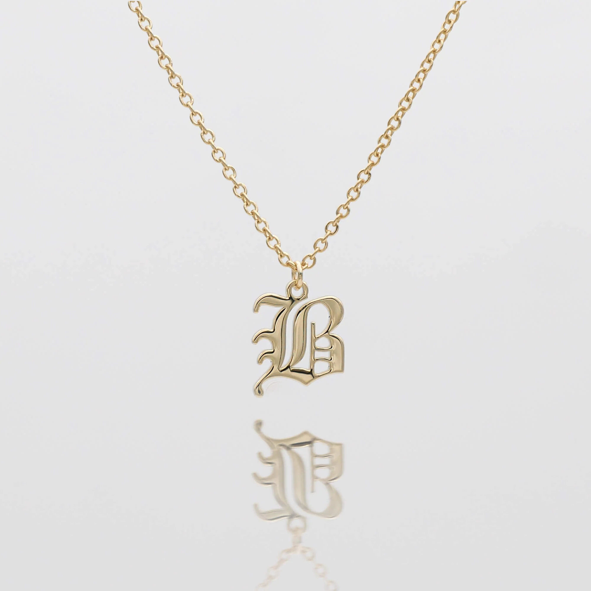 Old English Initial Necklace - Image 4