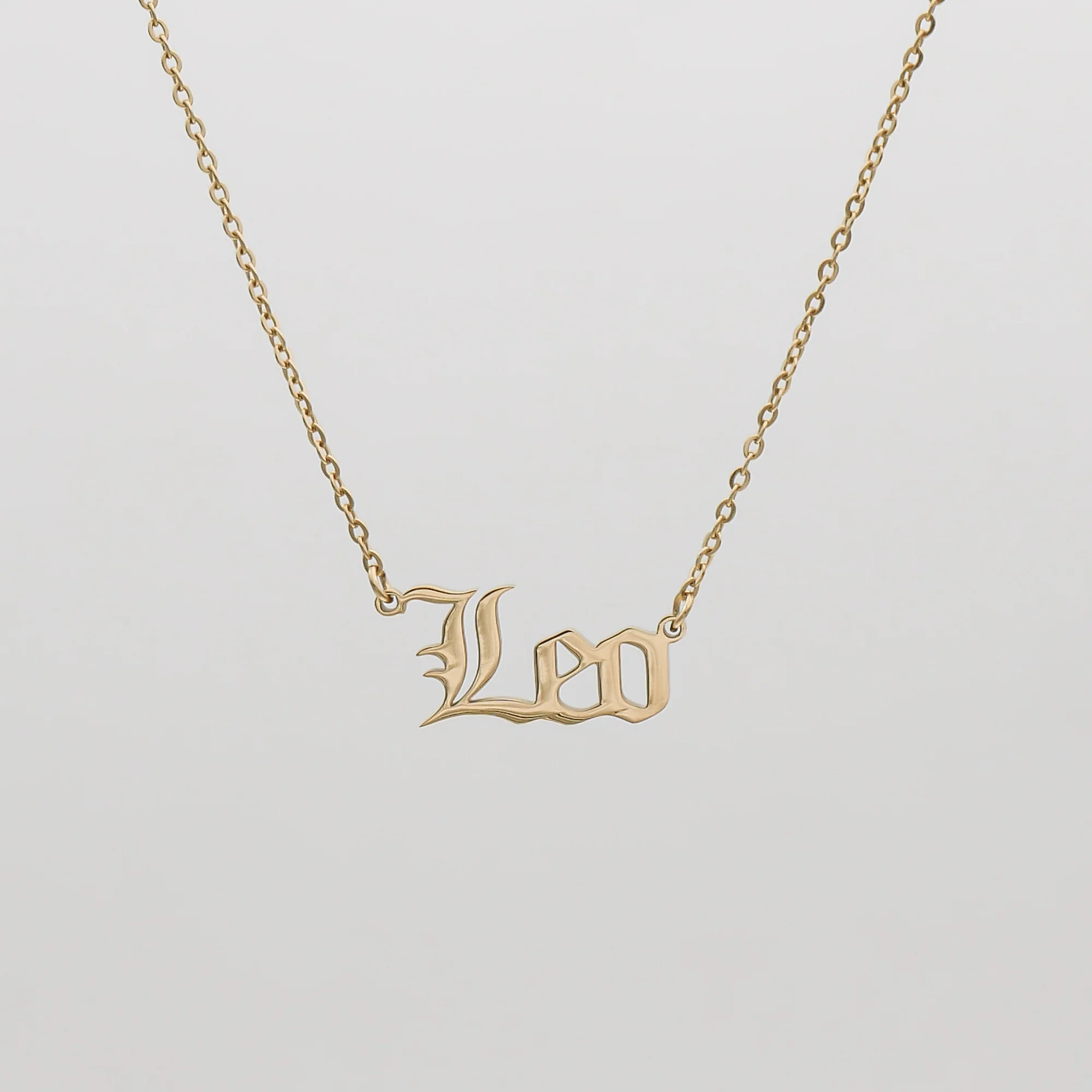 Old English Zodiac Name Necklace - Image 10