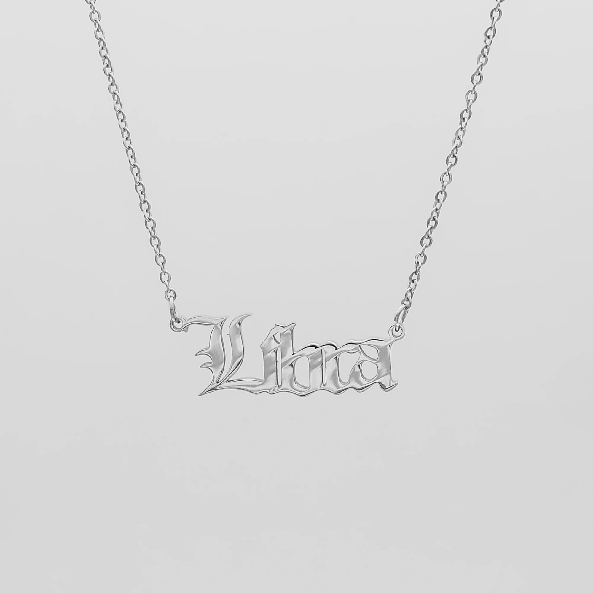 Old English Zodiac Name Necklace - Image 12