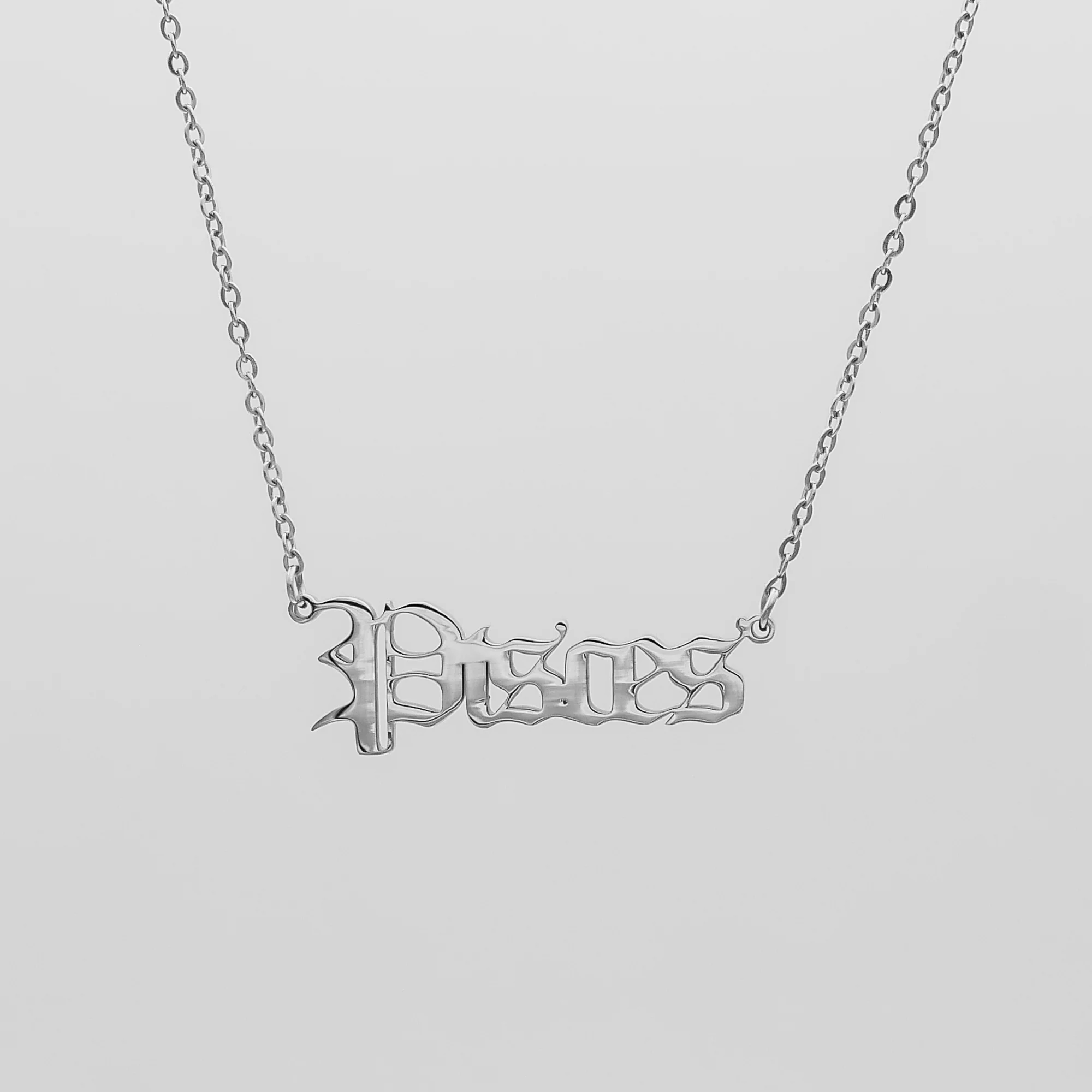Old English Zodiac Name Necklace - Image 14