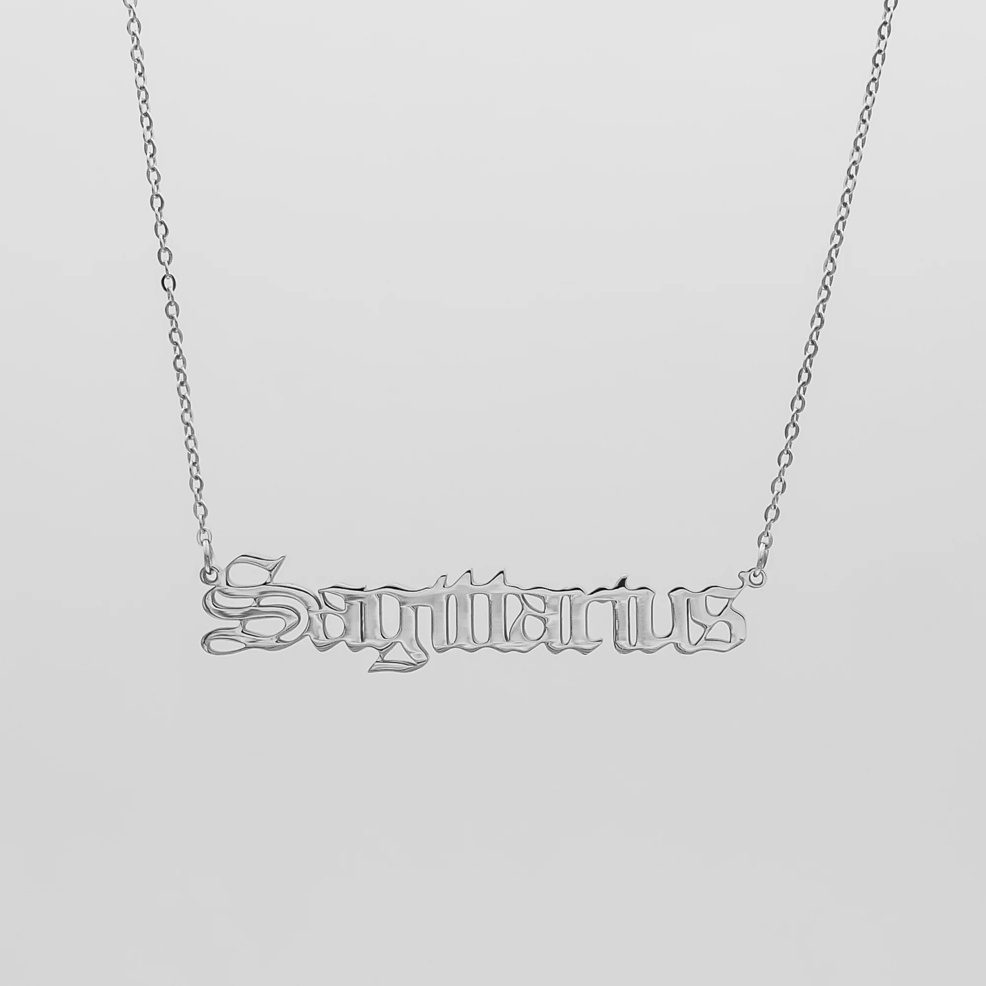 Old English Zodiac Name Necklace - Image 16