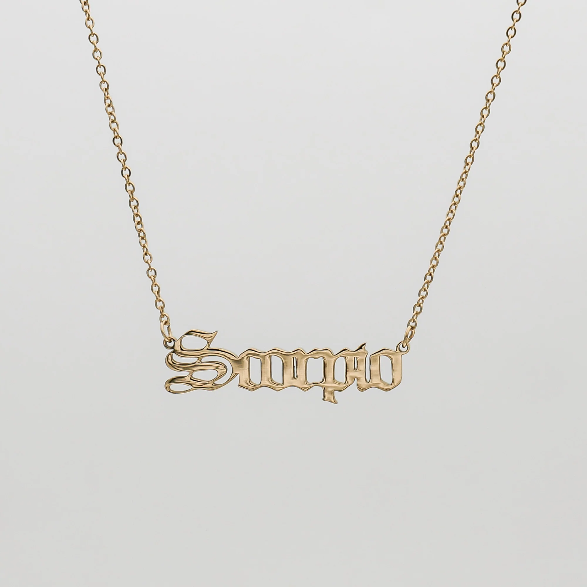 Old English Zodiac Name Necklace - Image 17