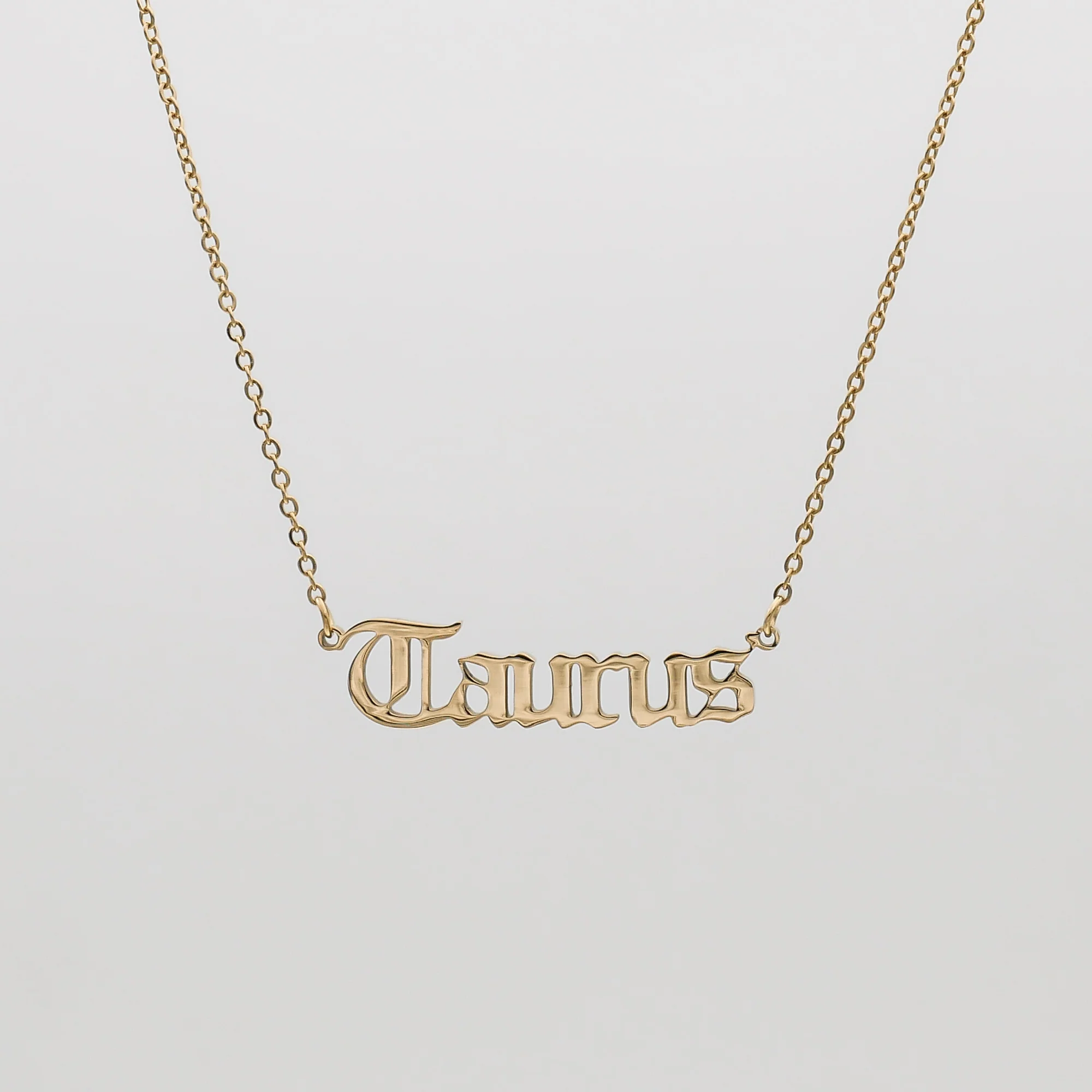 Old English Zodiac Name Necklace - Image 18