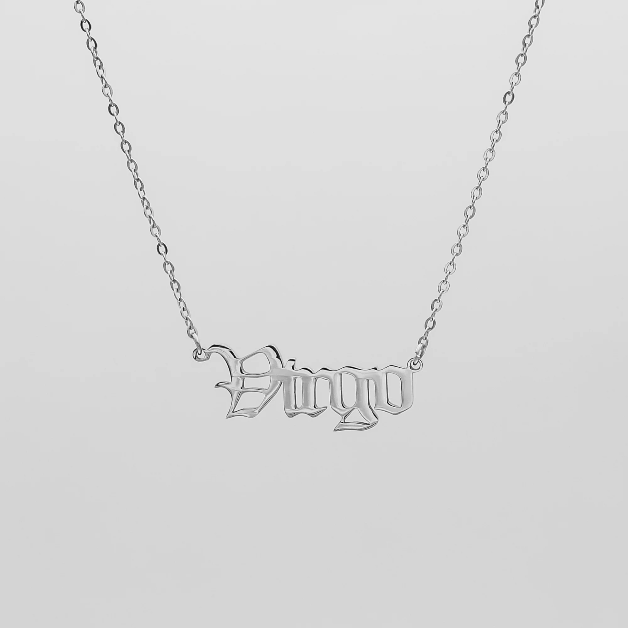 Old English Zodiac Name Necklace - Image 19