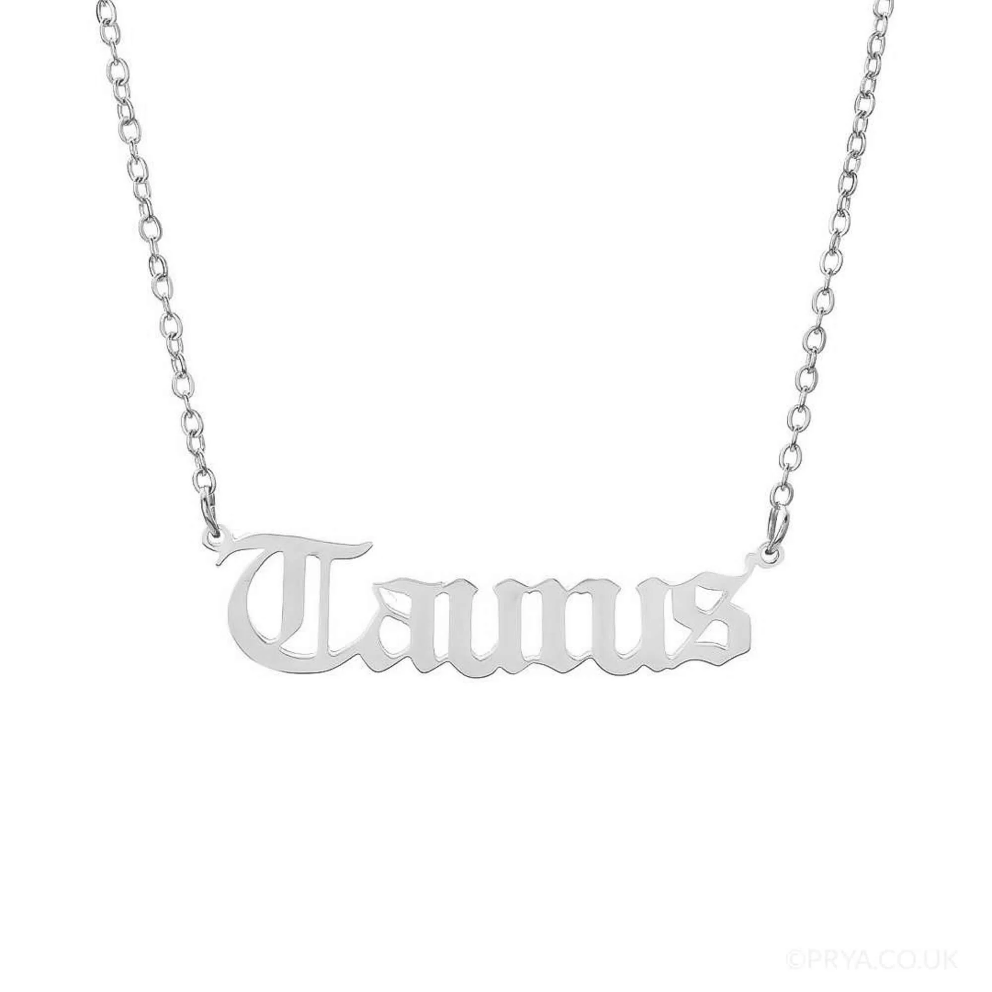 Old English Zodiac Name Necklace - Image 21