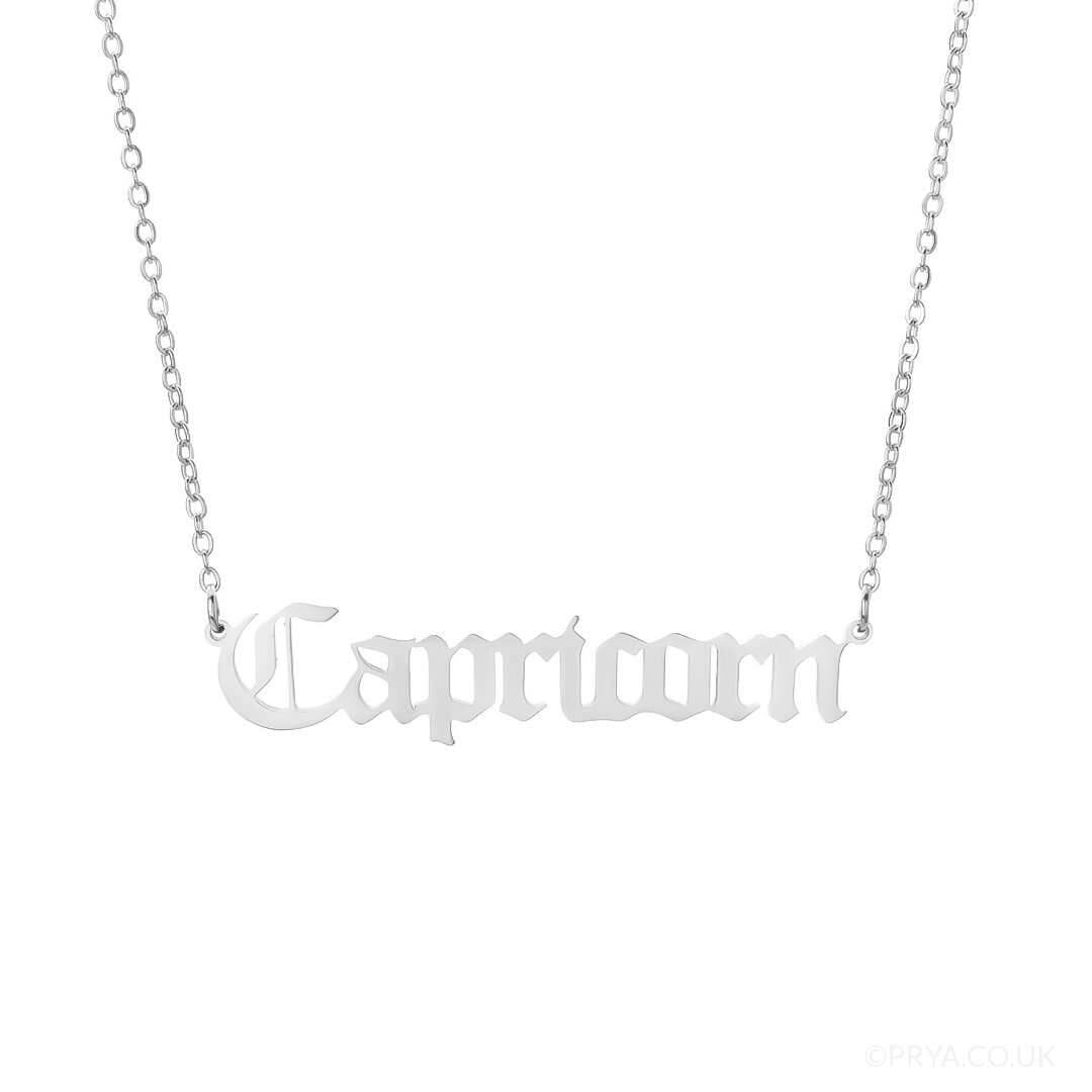 Old English Zodiac Name Necklace - Image 23