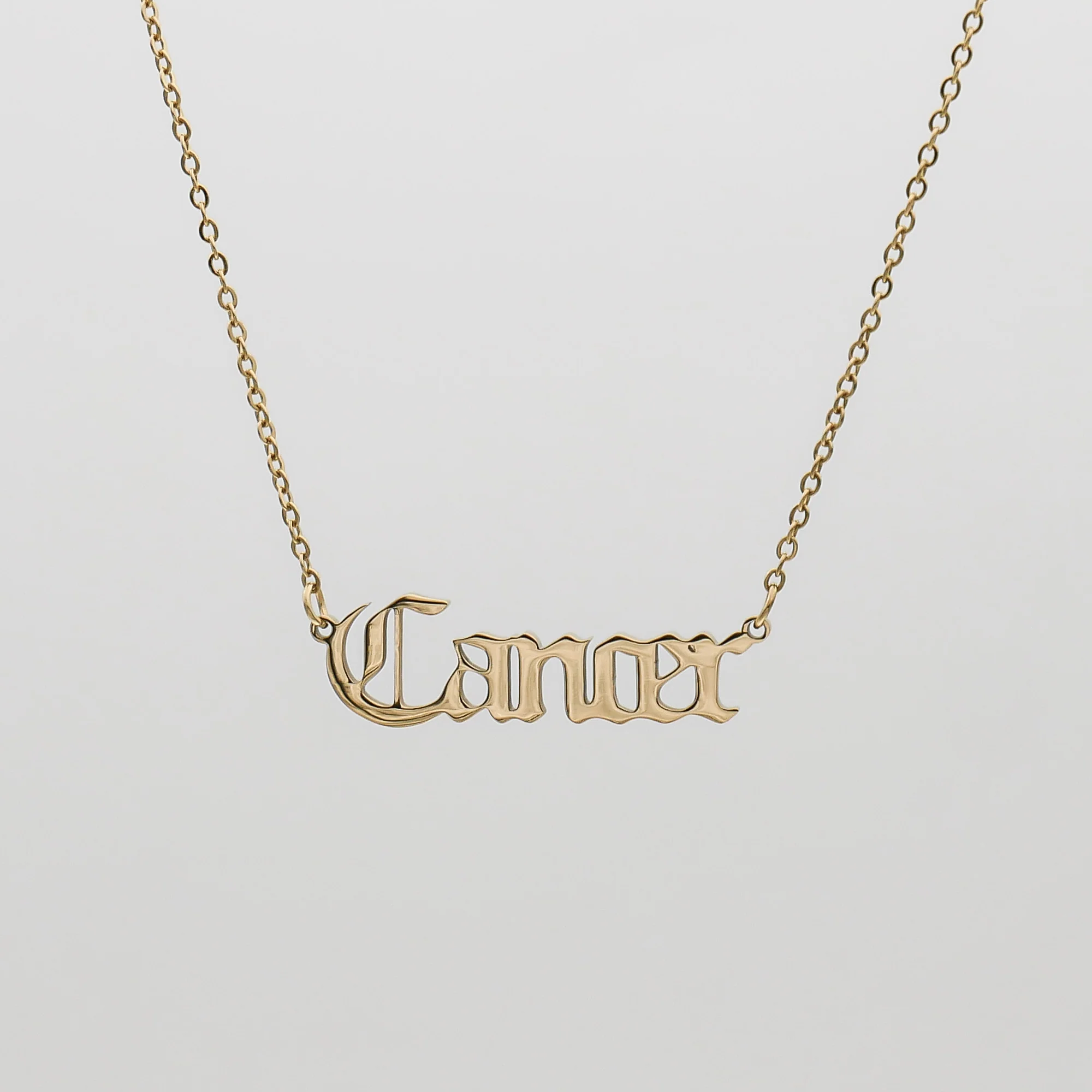 Old English Zodiac Name Necklace - Image 4