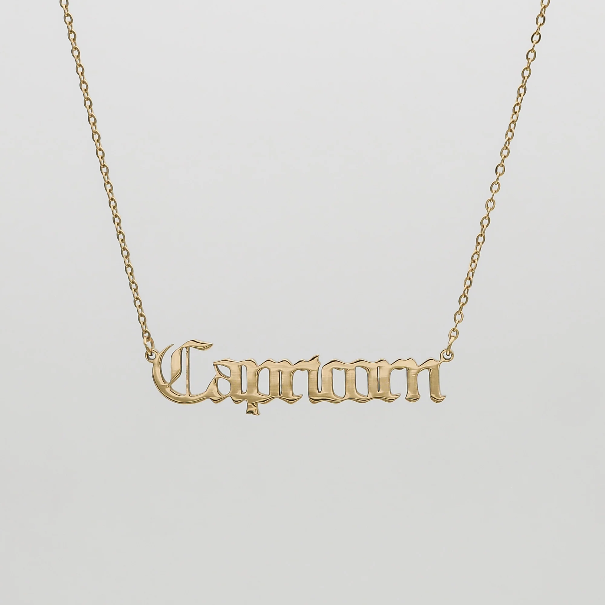 Old English Zodiac Name Necklace - Image 6