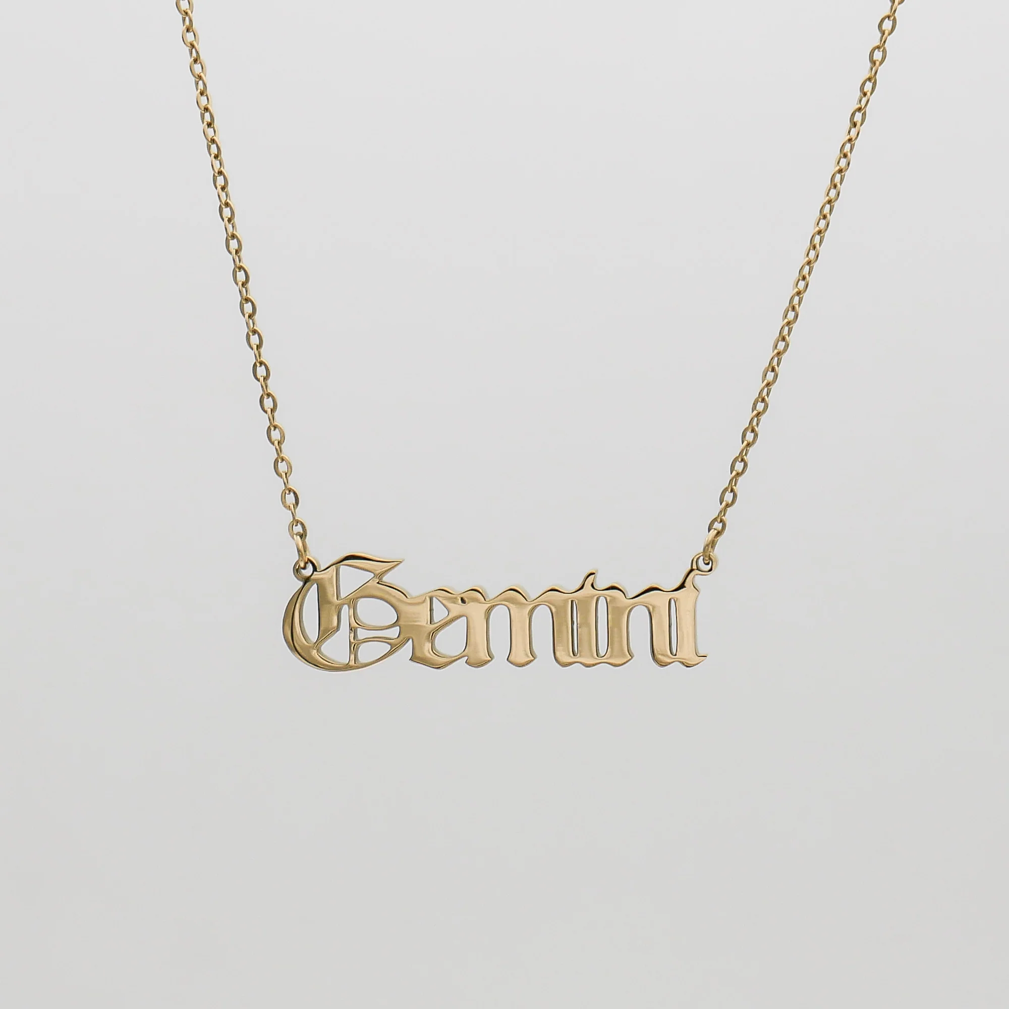 Old English Zodiac Name Necklace - Image 7