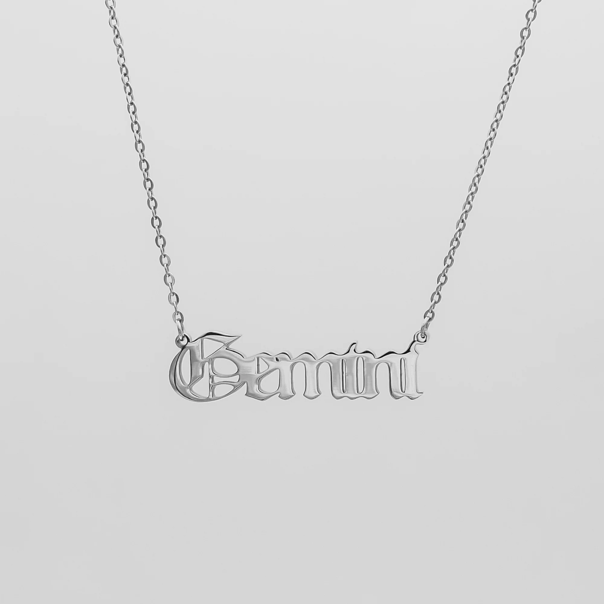 Old English Zodiac Name Necklace - Image 8
