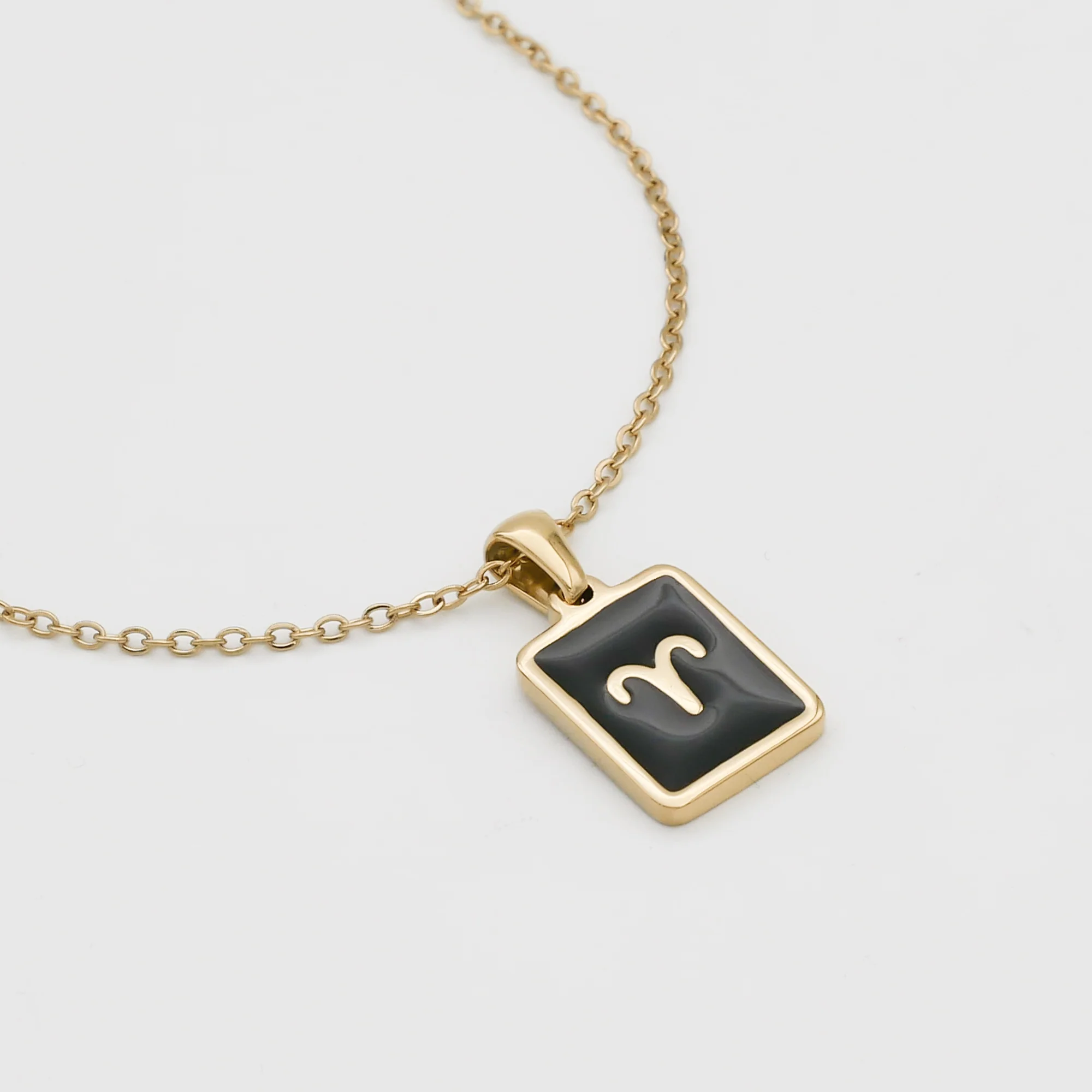 Onyx Zodiac Symbol Necklace - Image 2