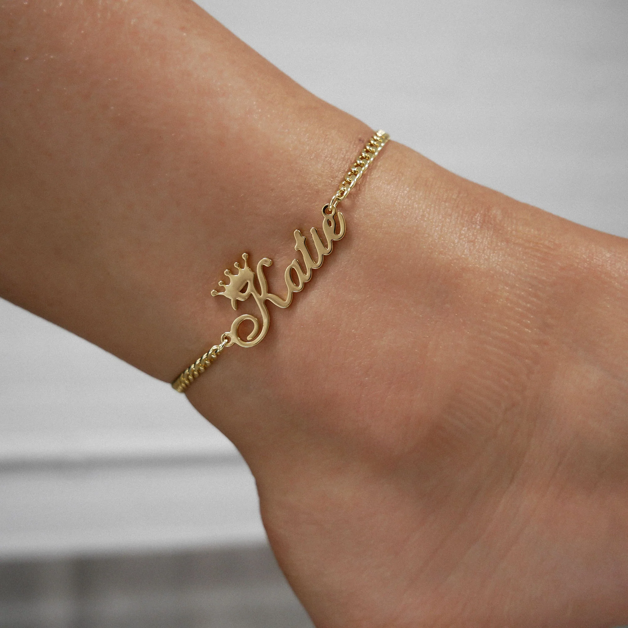 Paris Personalised Name Anklet - Image 2