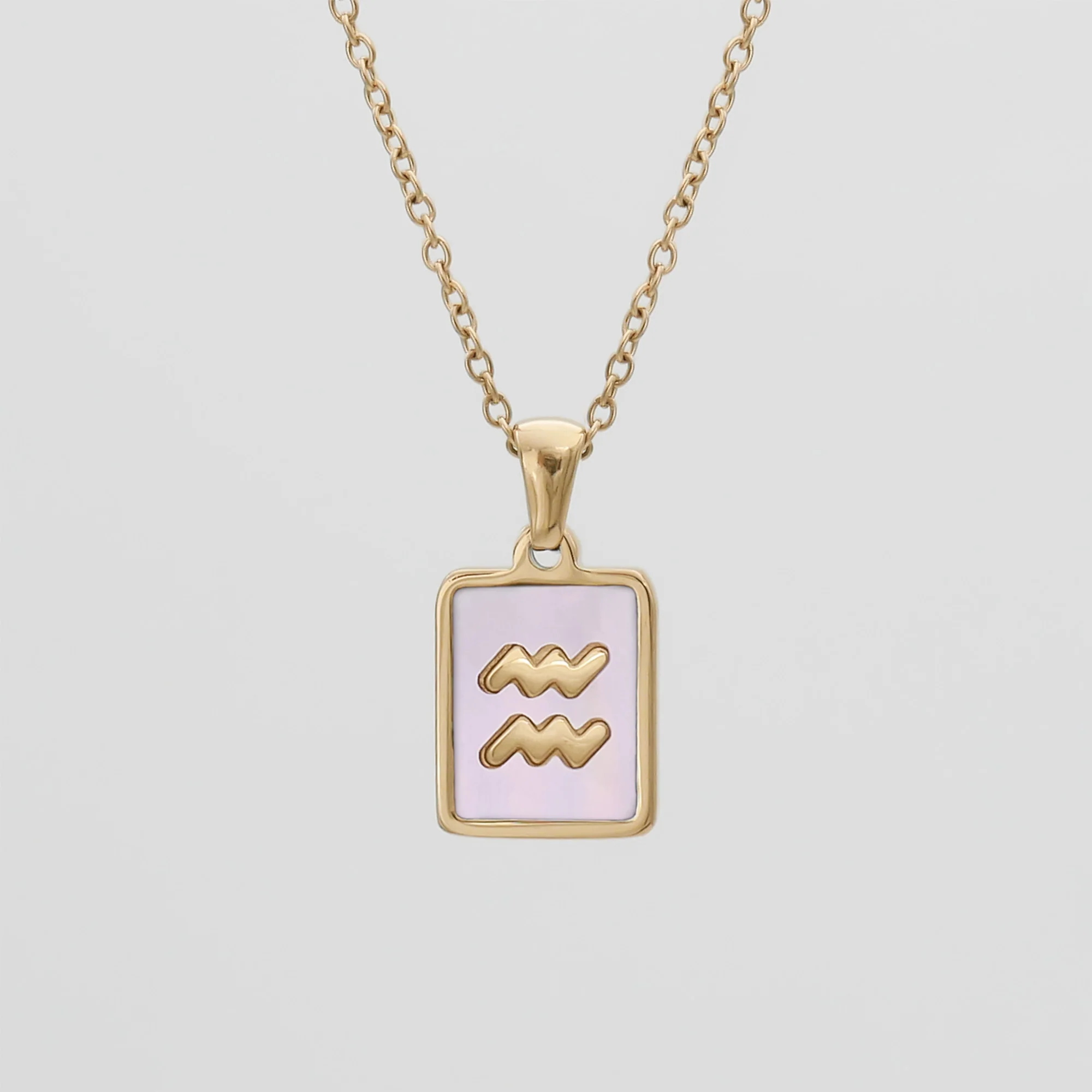 Pink Zodiac Symbol Necklace - Image 2