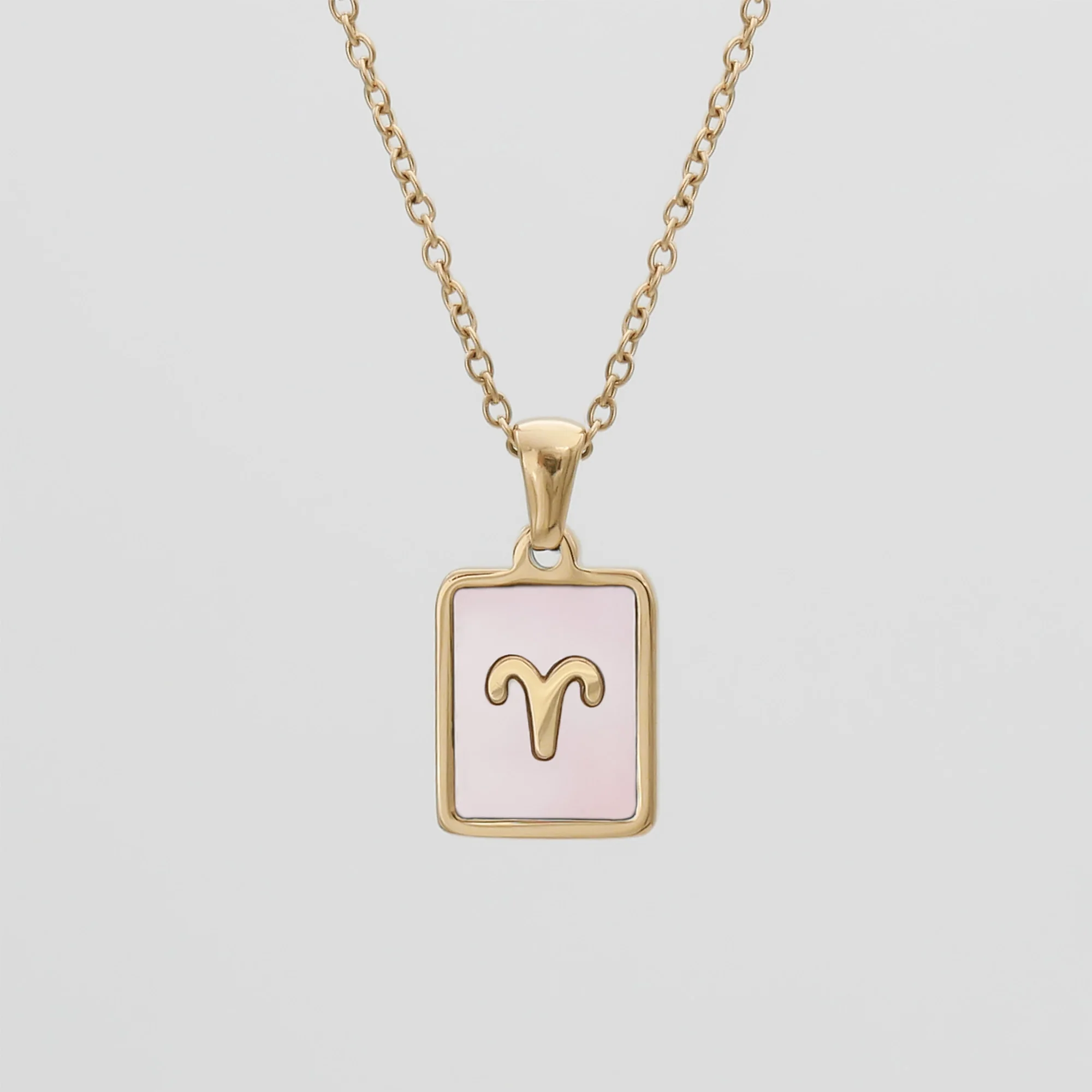 Pink Zodiac Symbol Necklace - Image 3