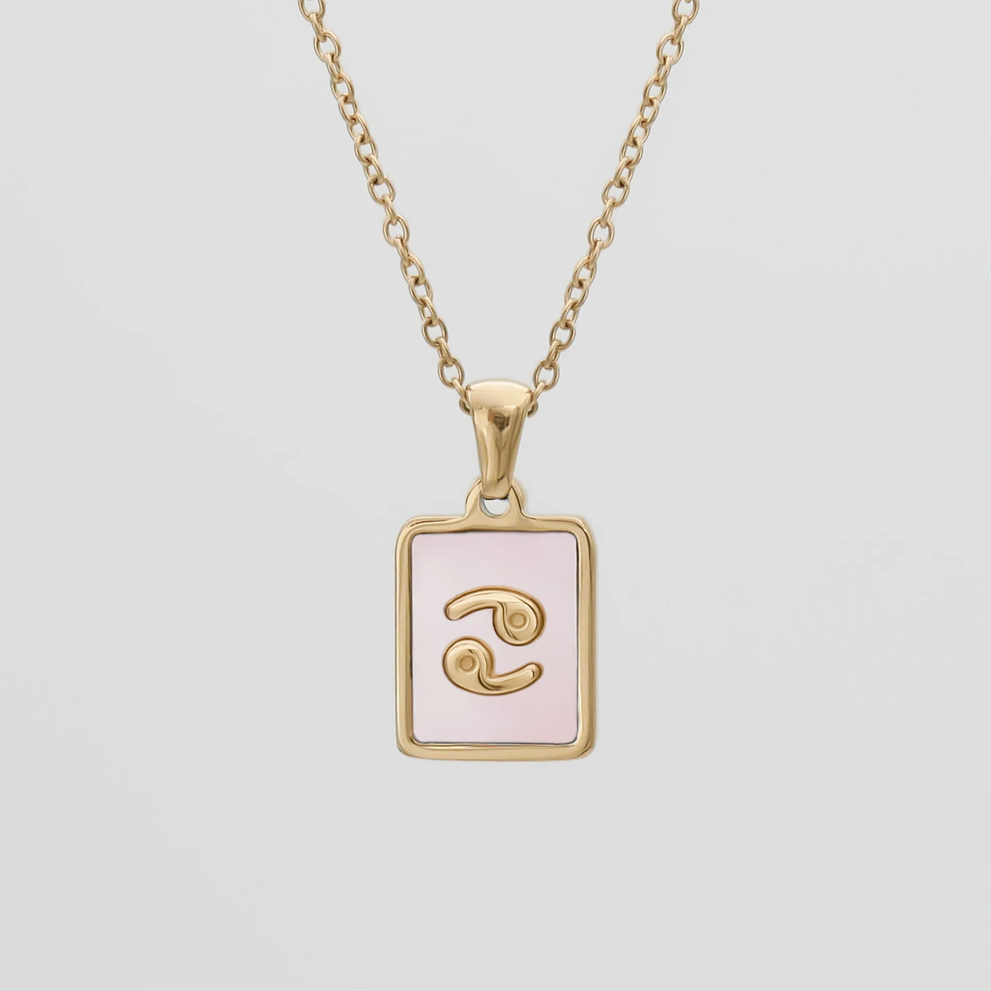 Pink Zodiac Symbol Necklace - Image 4