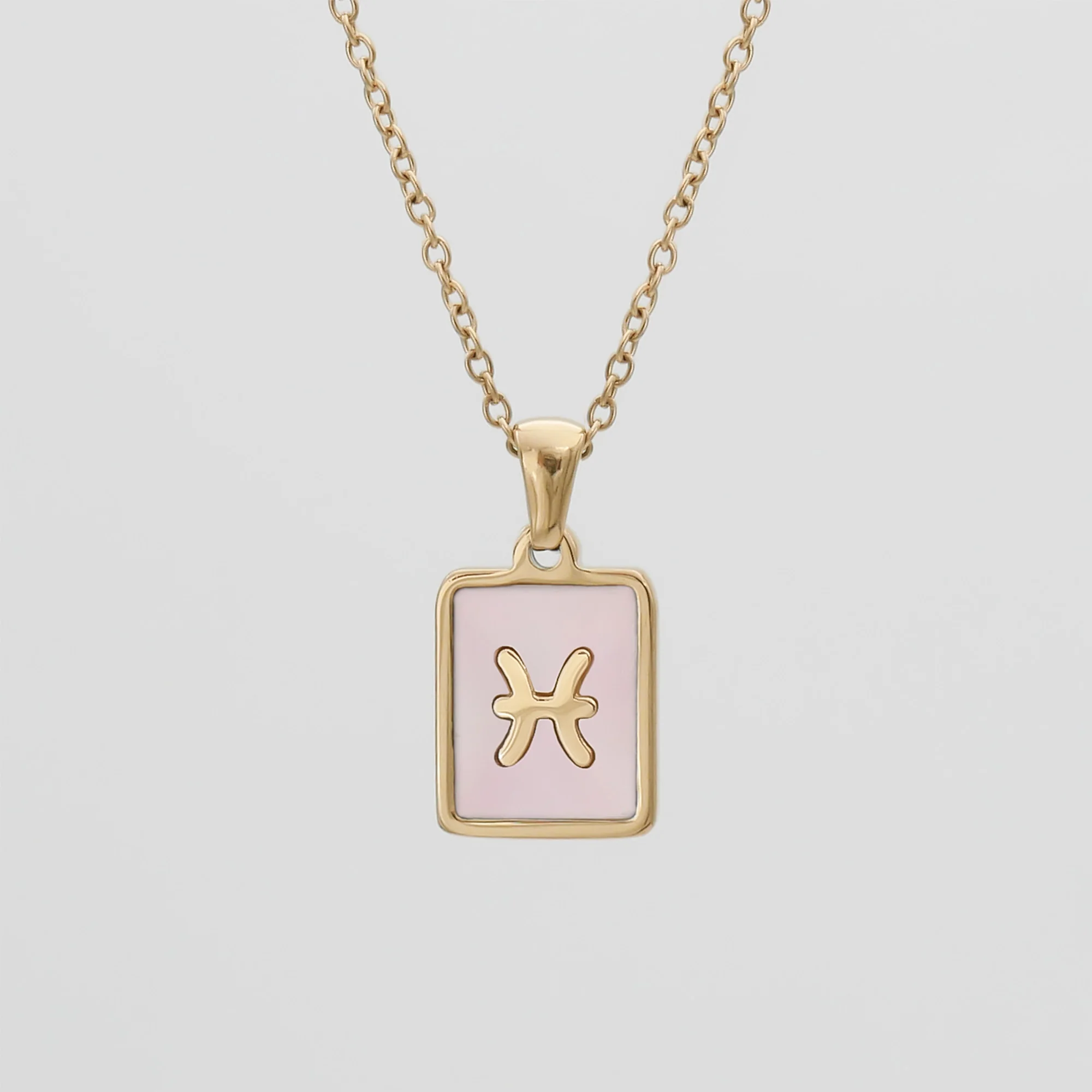 Pink Zodiac Symbol Necklace - Image 8