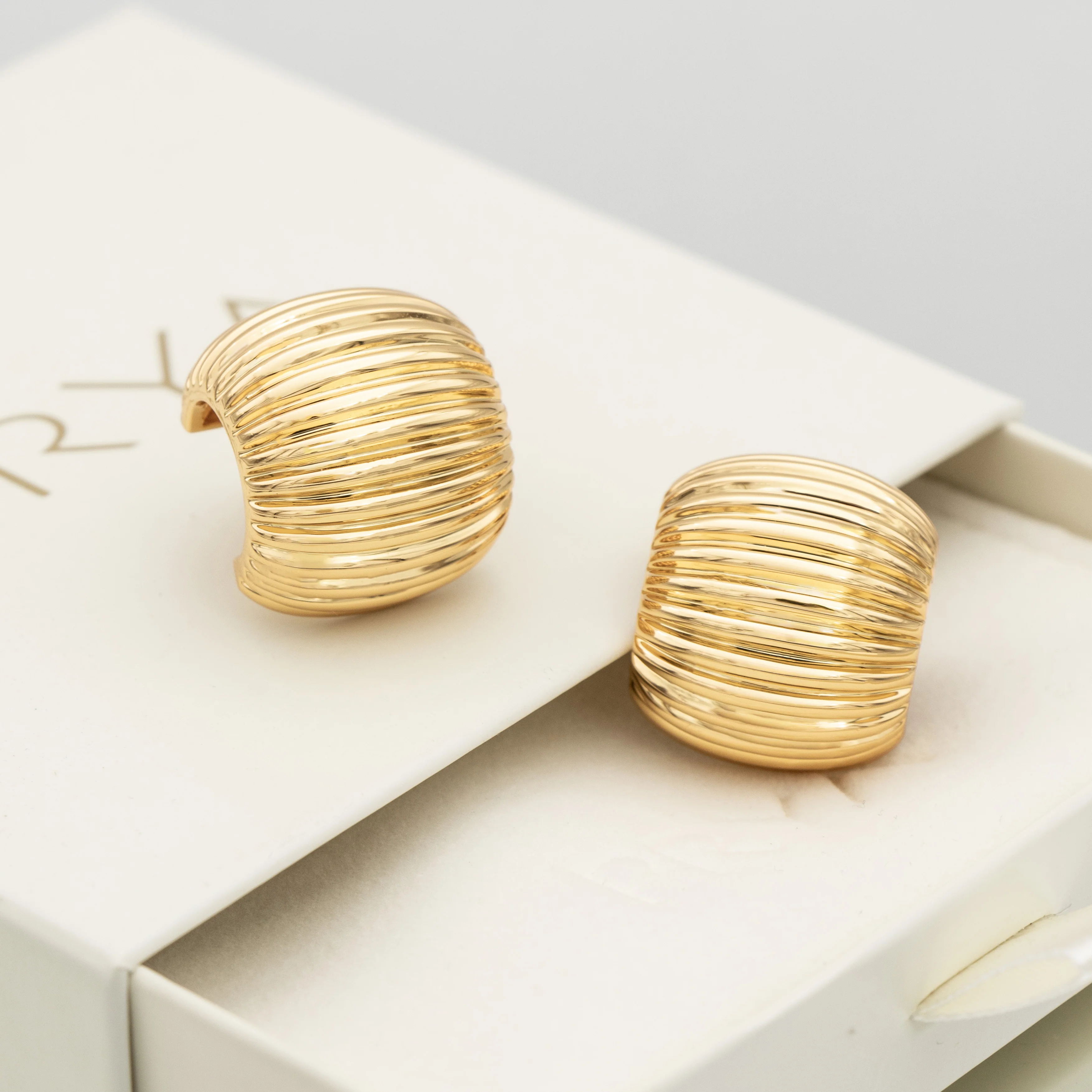 Raisa Ribbed Earrings - Image 4