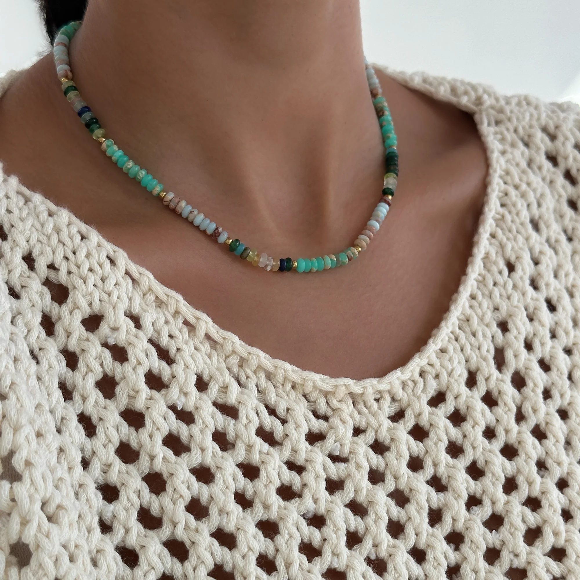 Ren Natural Stone Beaded Necklace - Image 6