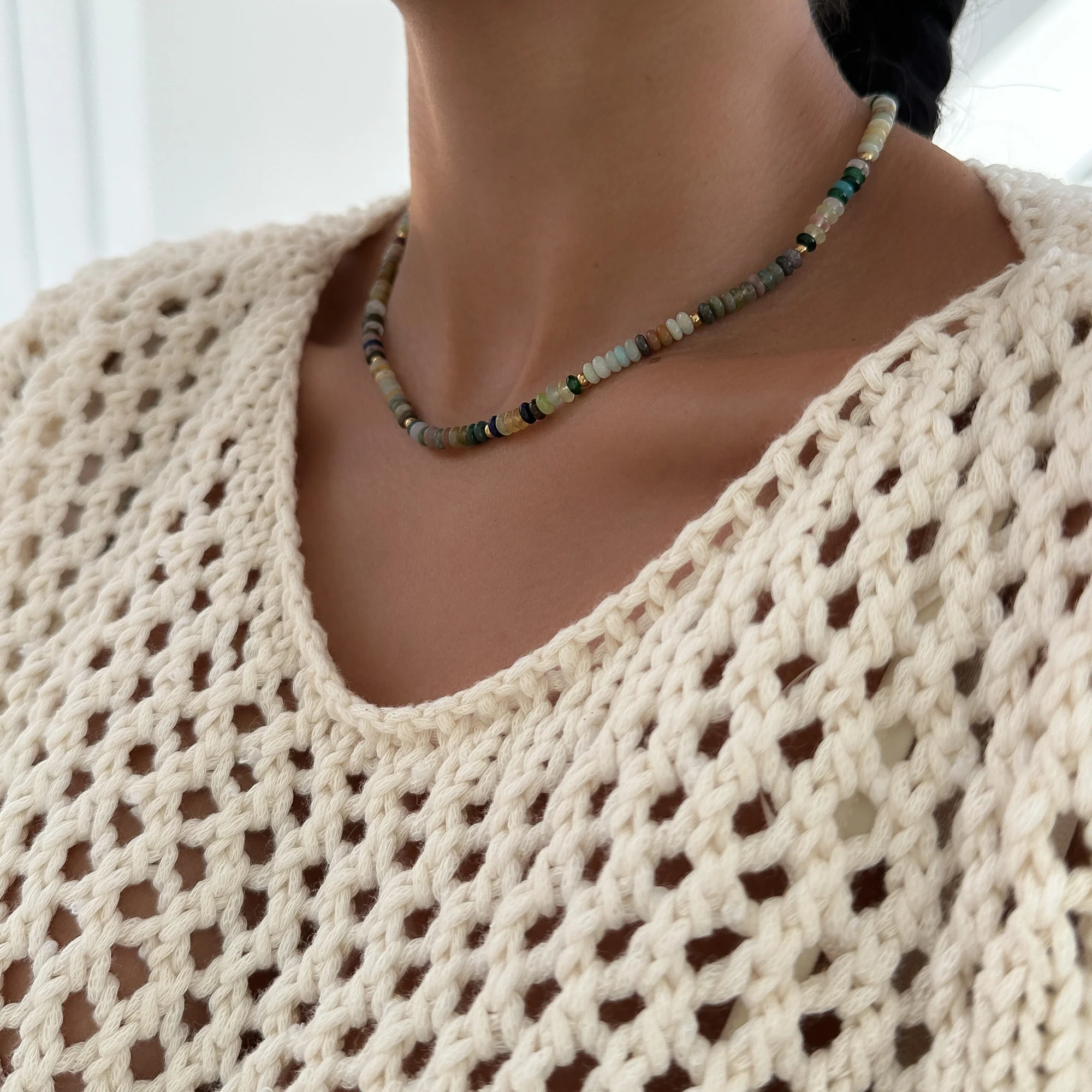 Ren Natural Stone Beaded Necklace - Image 8