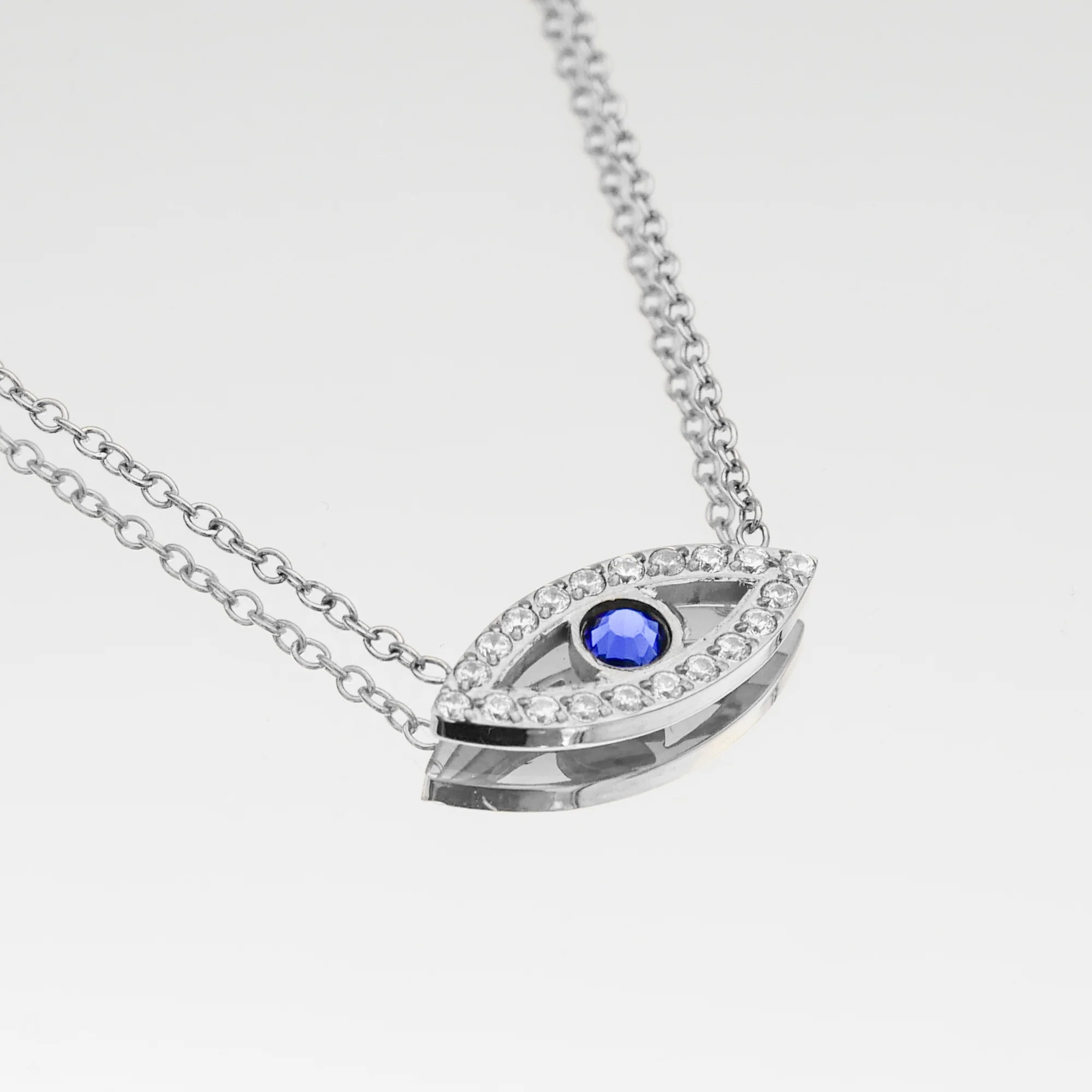 Rhea CZ Eye Necklace - Image 4