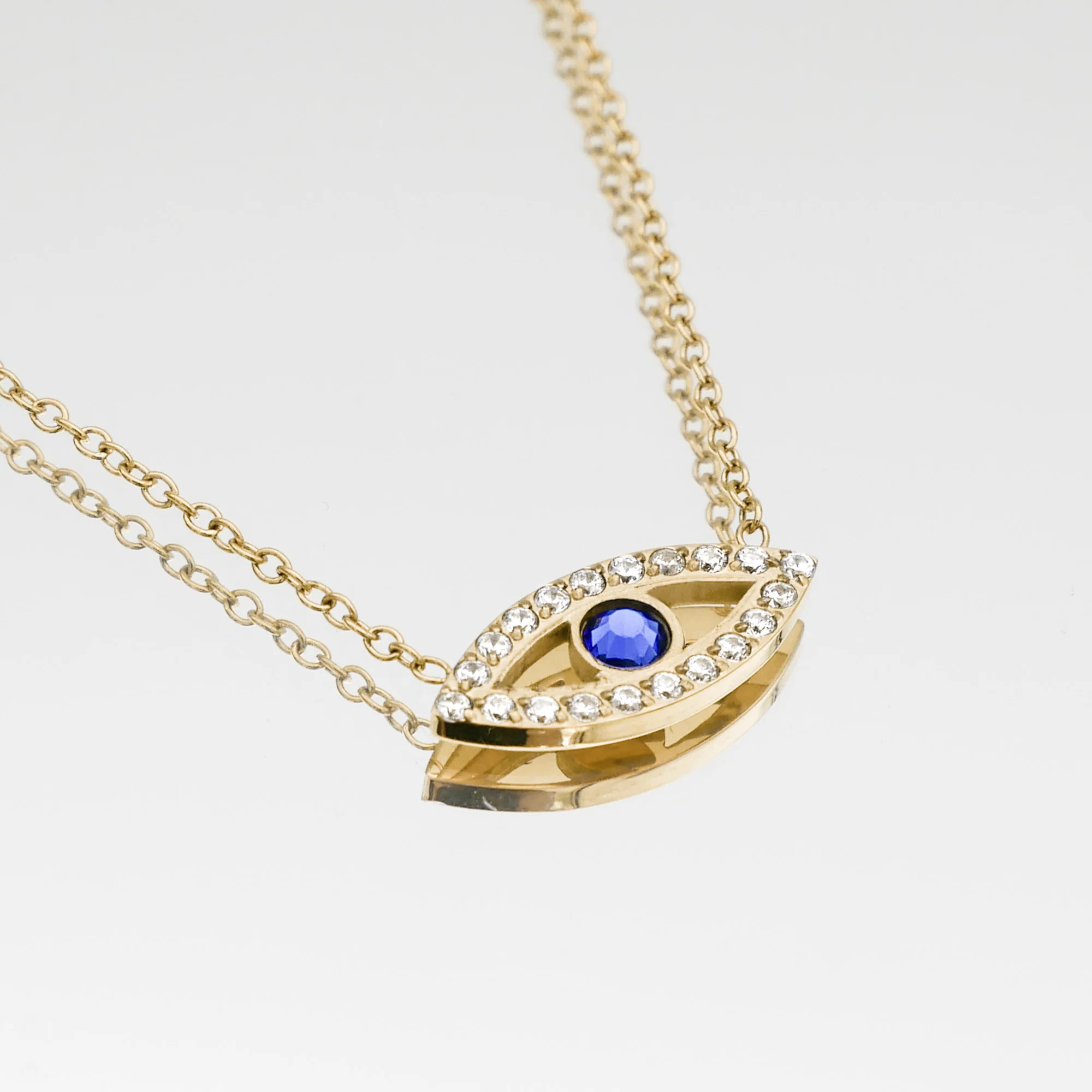 Rhea CZ Eye Necklace - Image 5