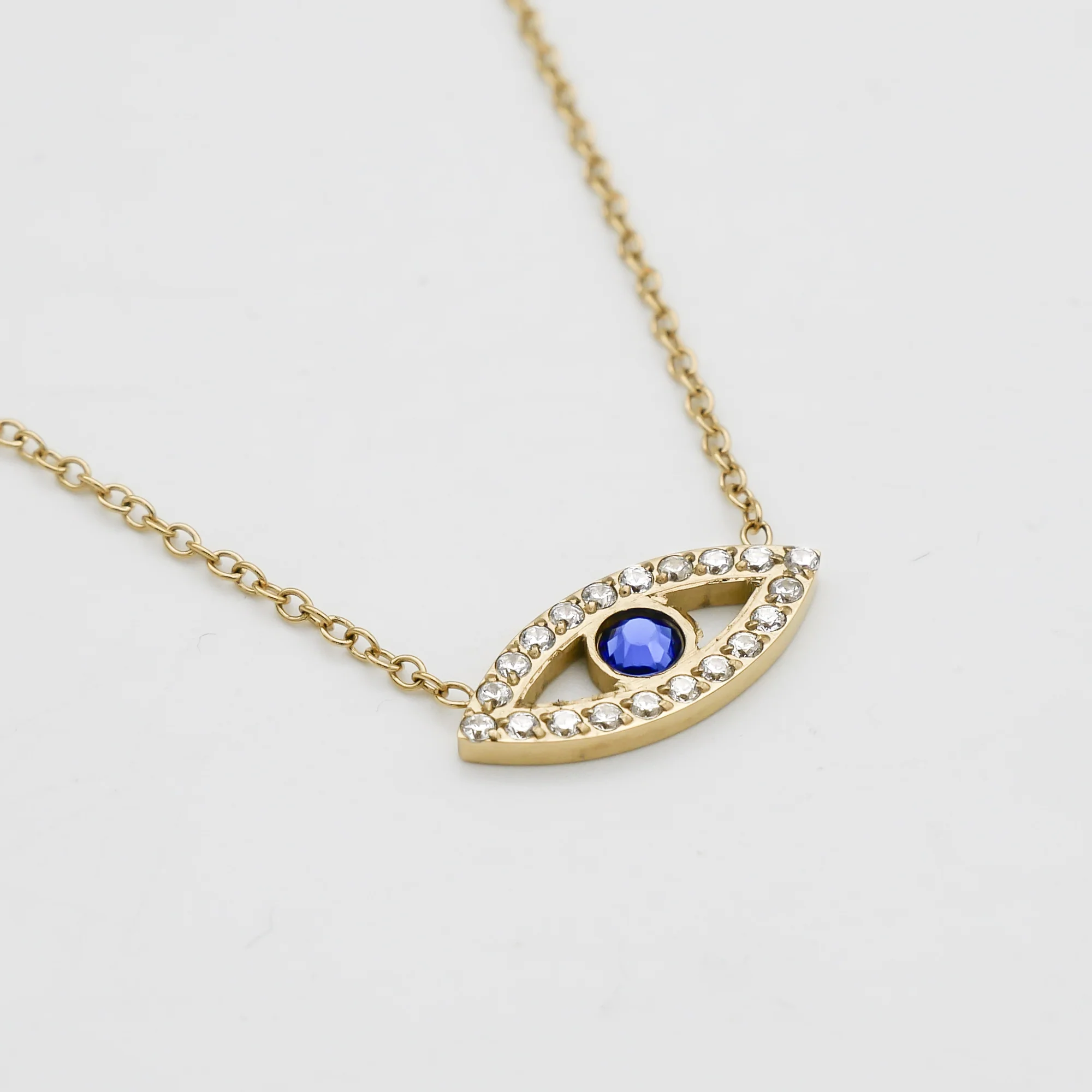 Rhea CZ Eye Necklace - Image 9