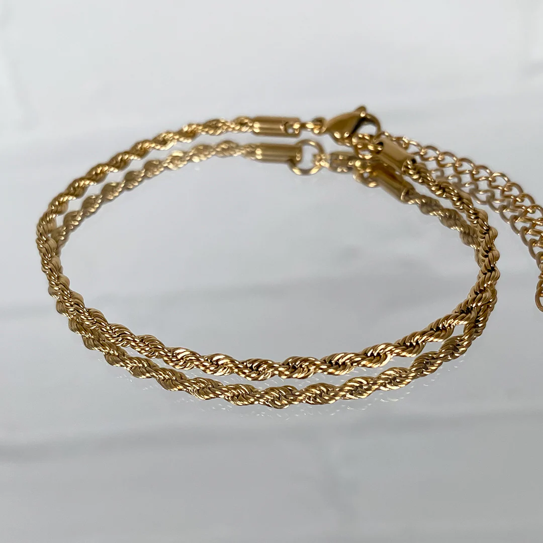 Rope Chain Anklet | Gold - Image 5